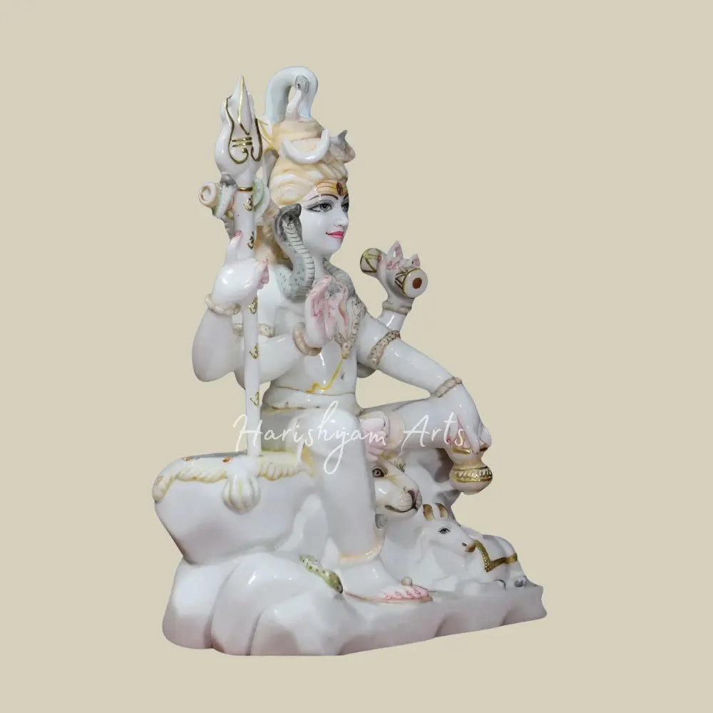 24" Marble Statue Of Lord Shiva