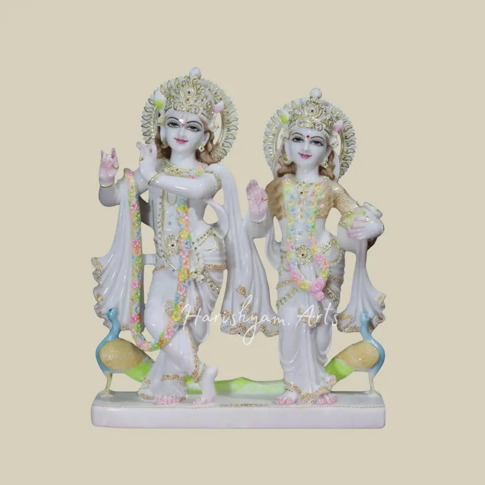 24" Radha Holding Milk Matki With Krishna