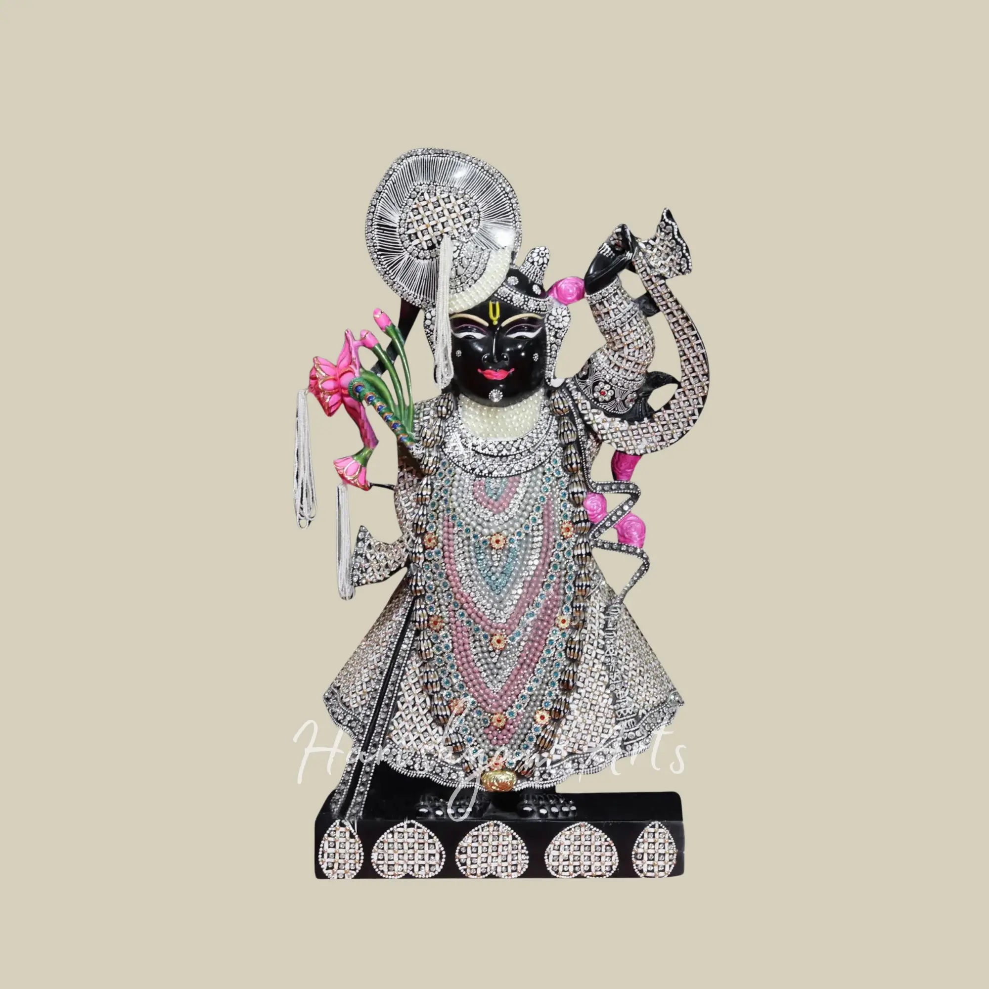 24 inches Shrinathji Idol Black