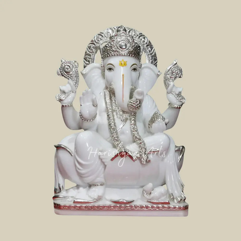 24" Vietnam Marble Ganesha Idol