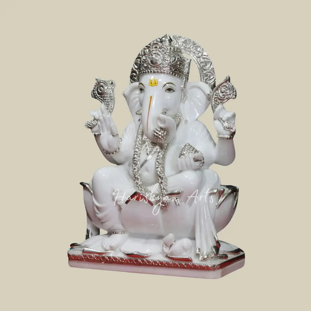 24" Vietnam Marble Ganesha Idol