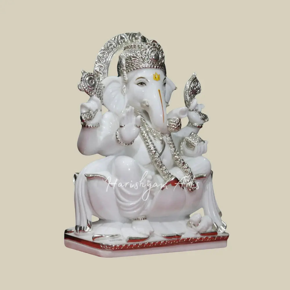 24" Vietnam Marble Ganesha Idol