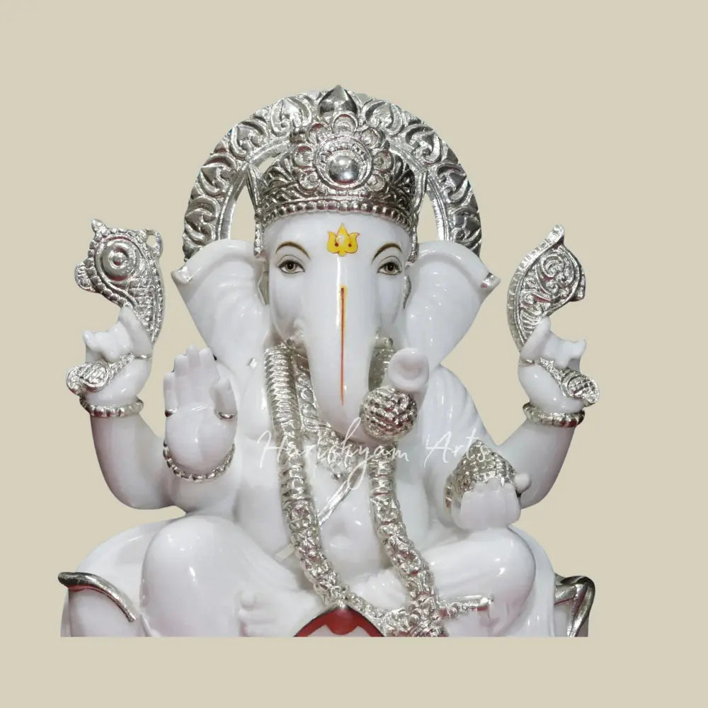 24" Vietnam Marble Ganesha Idol