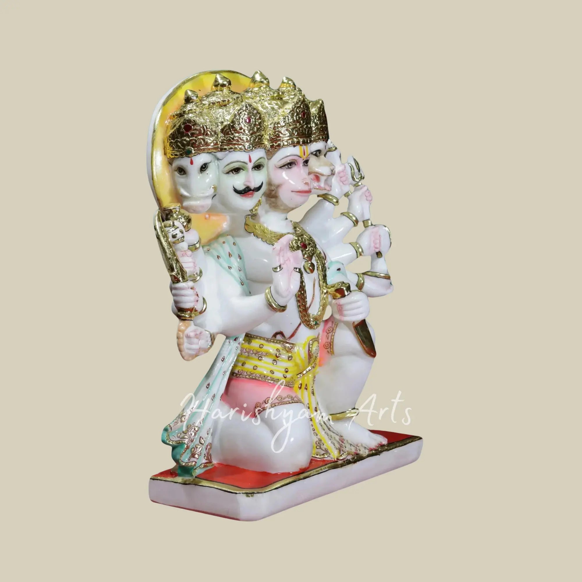 24 inches marble panchmukhi hanuman Statue