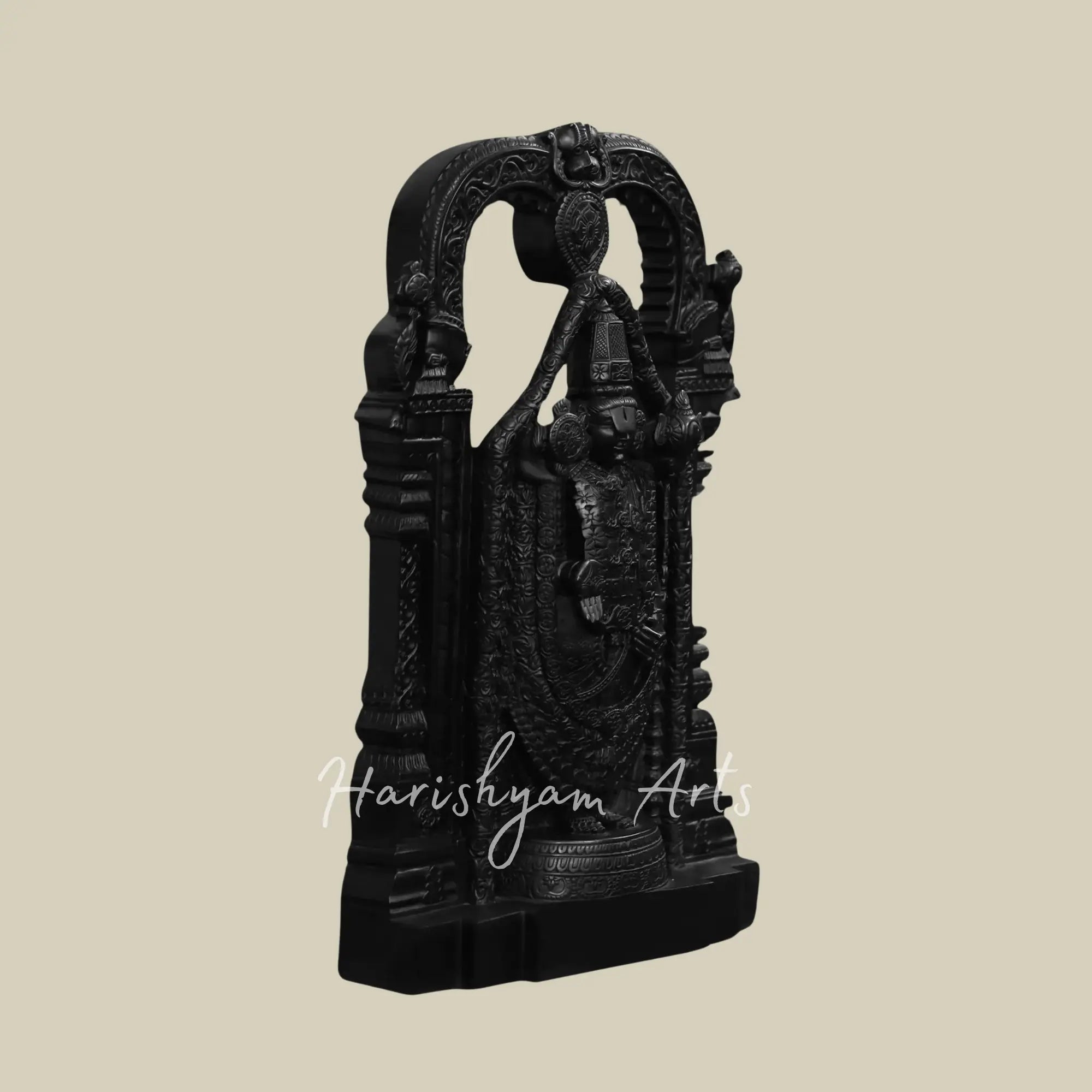 24 inches tirupati balaji marble statue in black 2