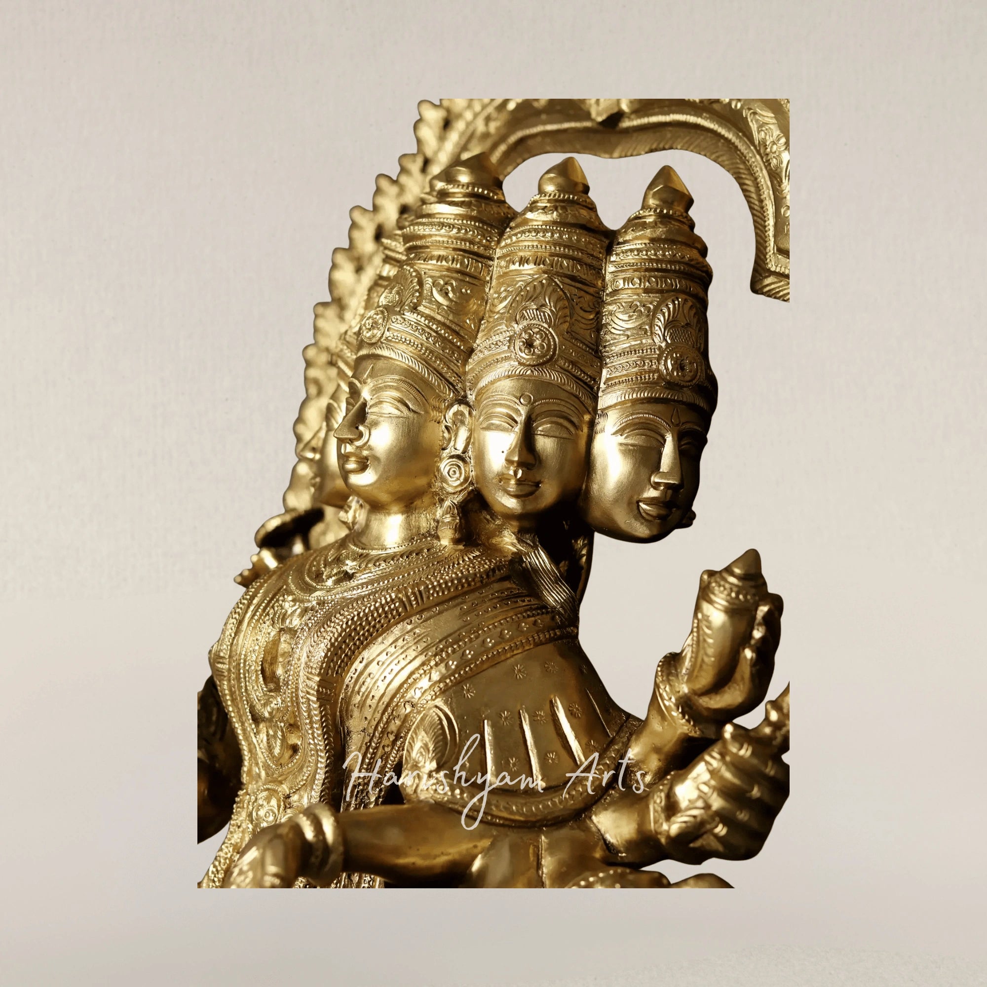 25" Goddess Gayatri Devi Bronze Idol Revered as Mother of the Vedas