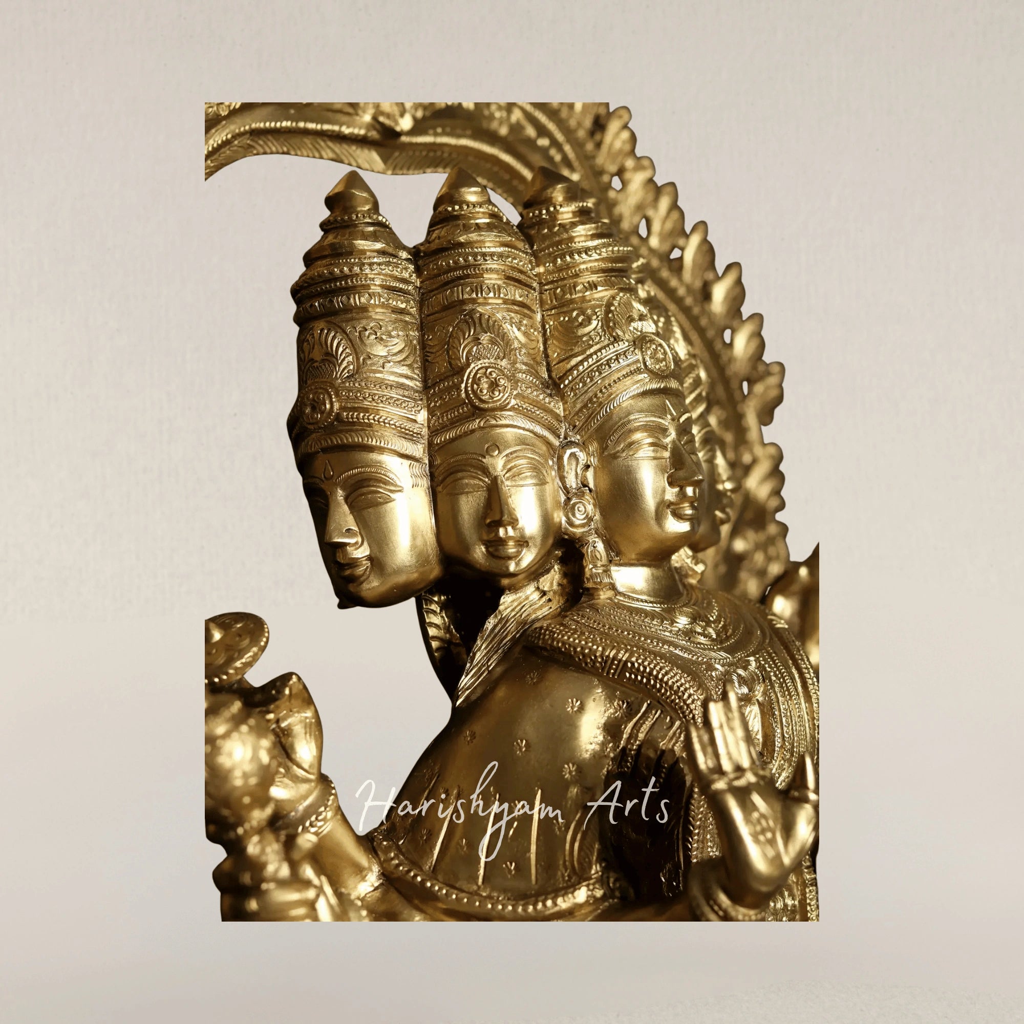 25" Goddess Gayatri Devi Bronze Idol Revered as Mother of the Vedas