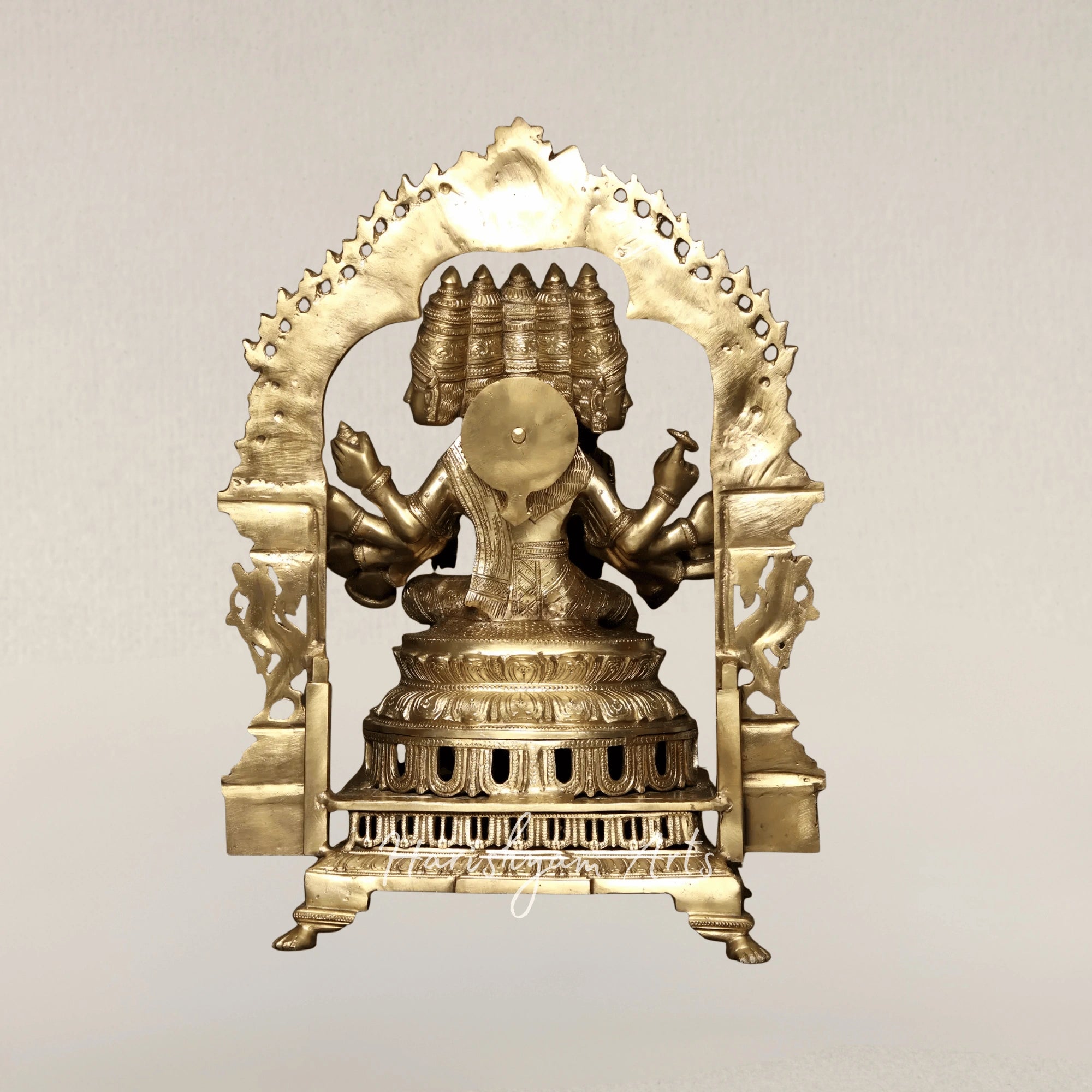 25" Goddess Gayatri Devi Bronze Idol Revered as Mother of the Vedas