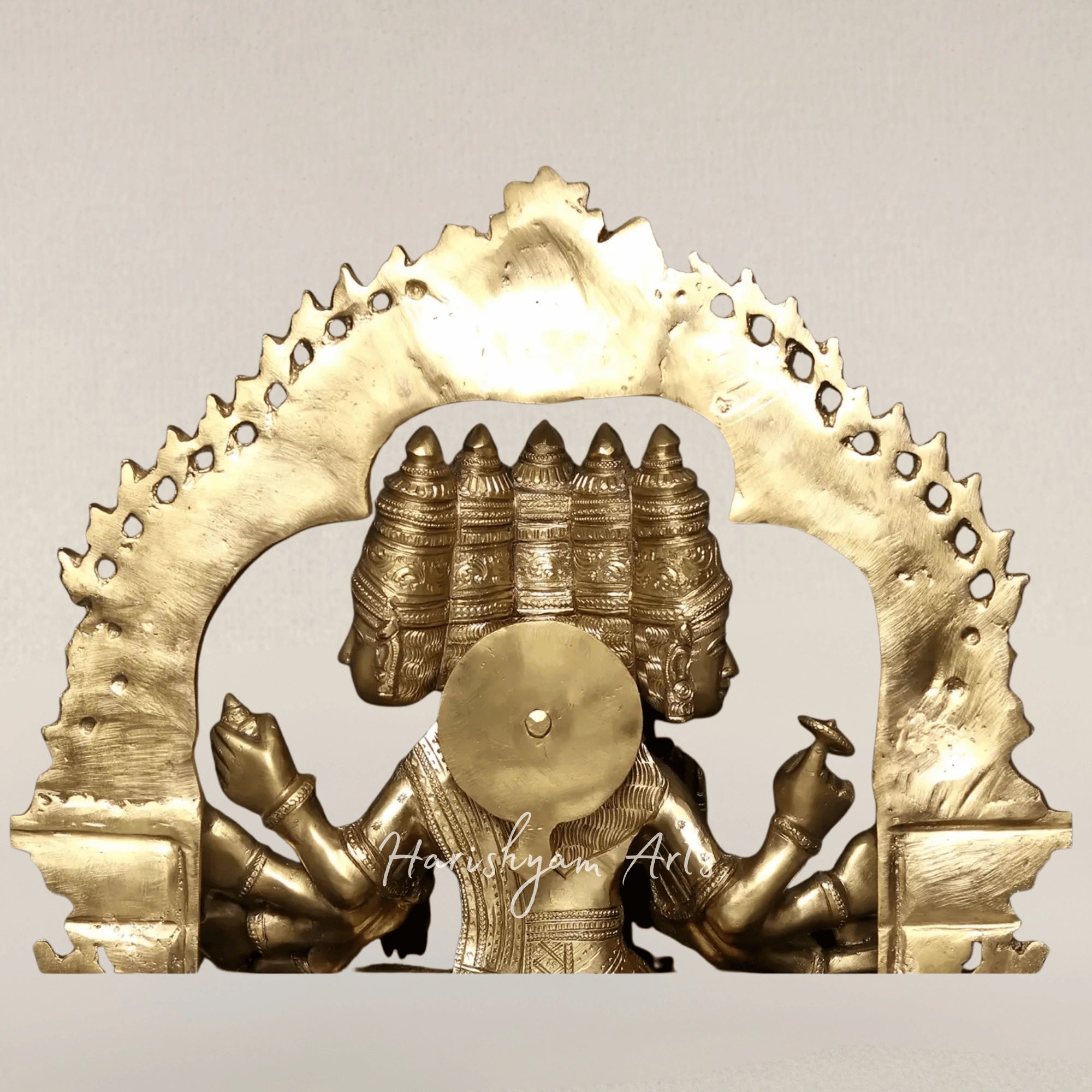 25" Goddess Gayatri Devi Bronze Idol Revered as Mother of the Vedas