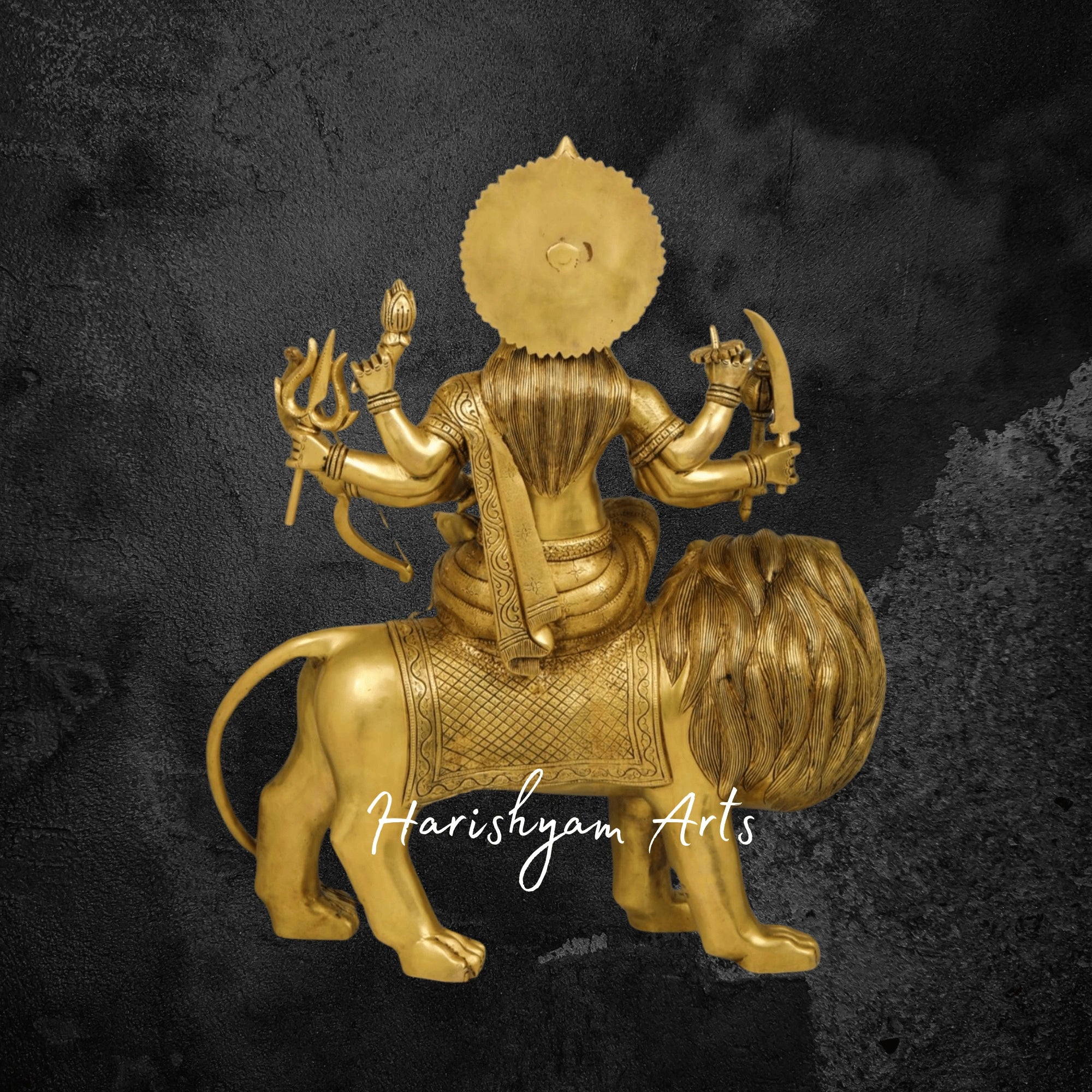 25" Superfine Brass Durga Mata Idol with Elegant Finish