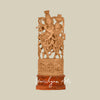 25" Traditional Sandalwood Radha Krishna Statue with Intricate Carving