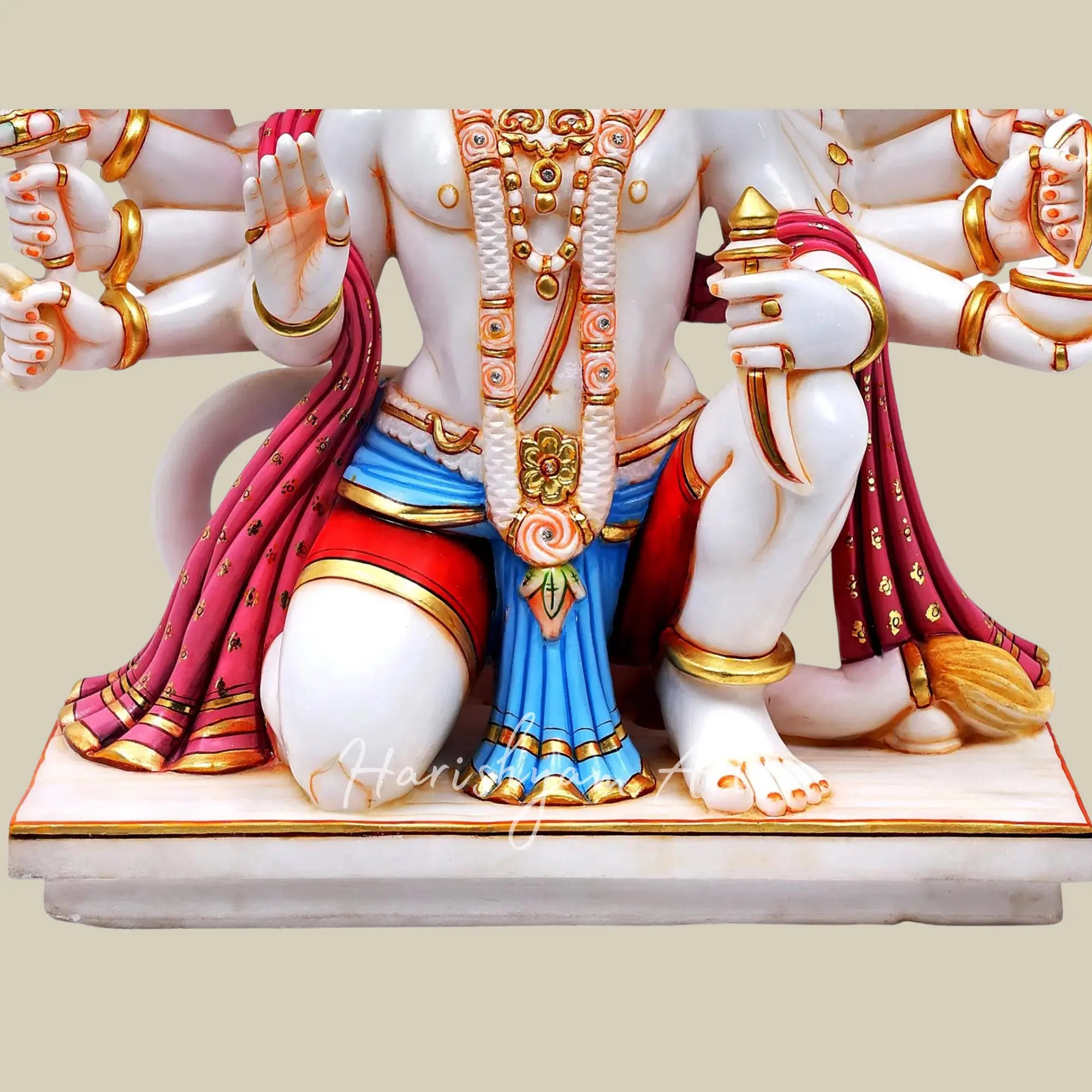 25 inches Buy Online Panchmukhi Hanuman Marble Moorti Statue1