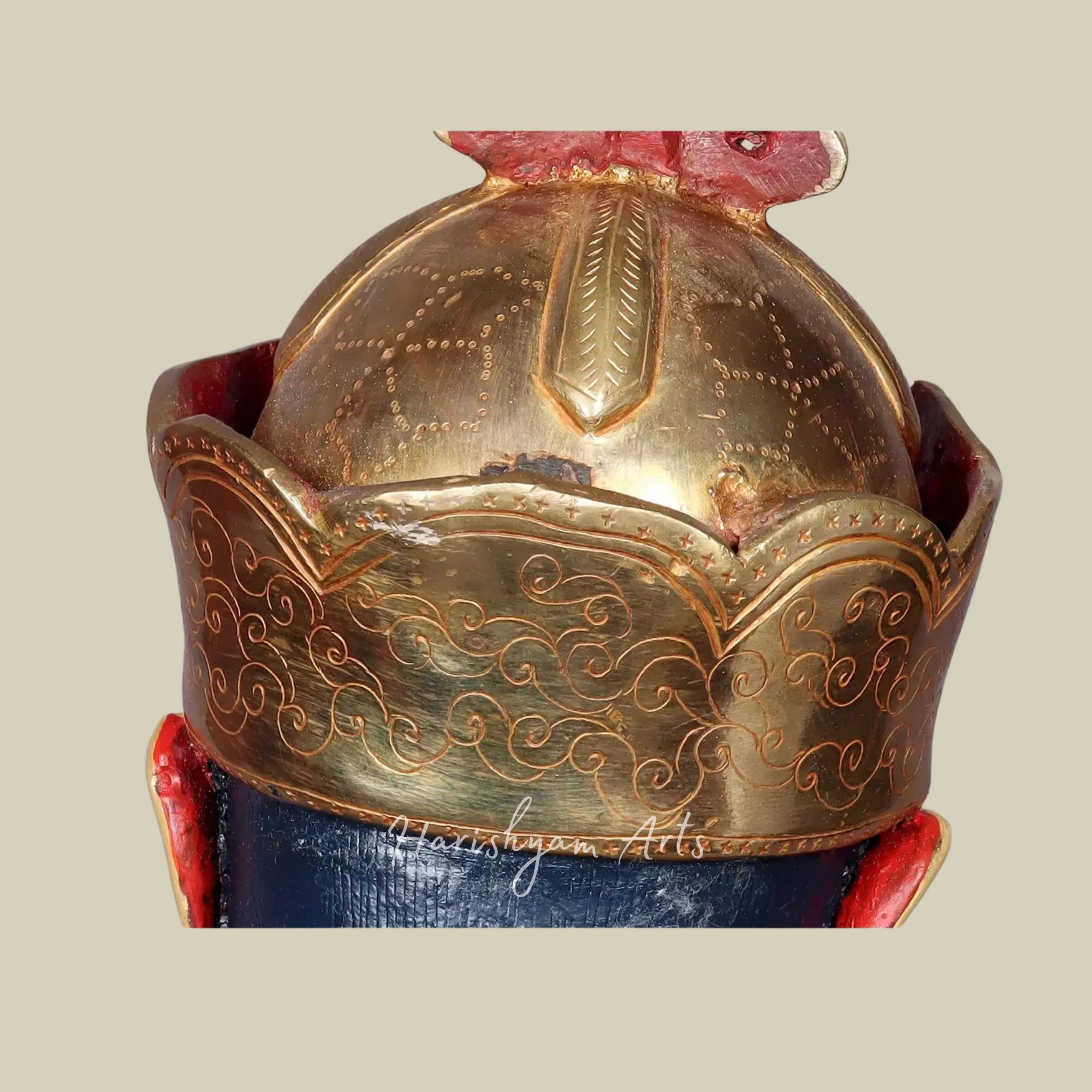 26" Authentic Nepalese Copper Guru Padmasambhava Idol Spiritual Decor Piece