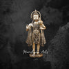 26" Brass Standing Hanuman Idol with Fine Golden Finish for Pooja Room and Mandir