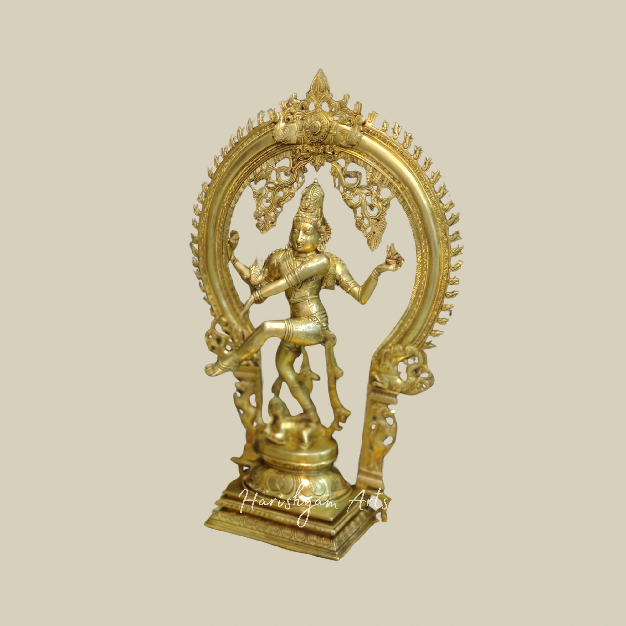 26" Captivating Brass Nataraja Sculpture for Spiritual Spaces