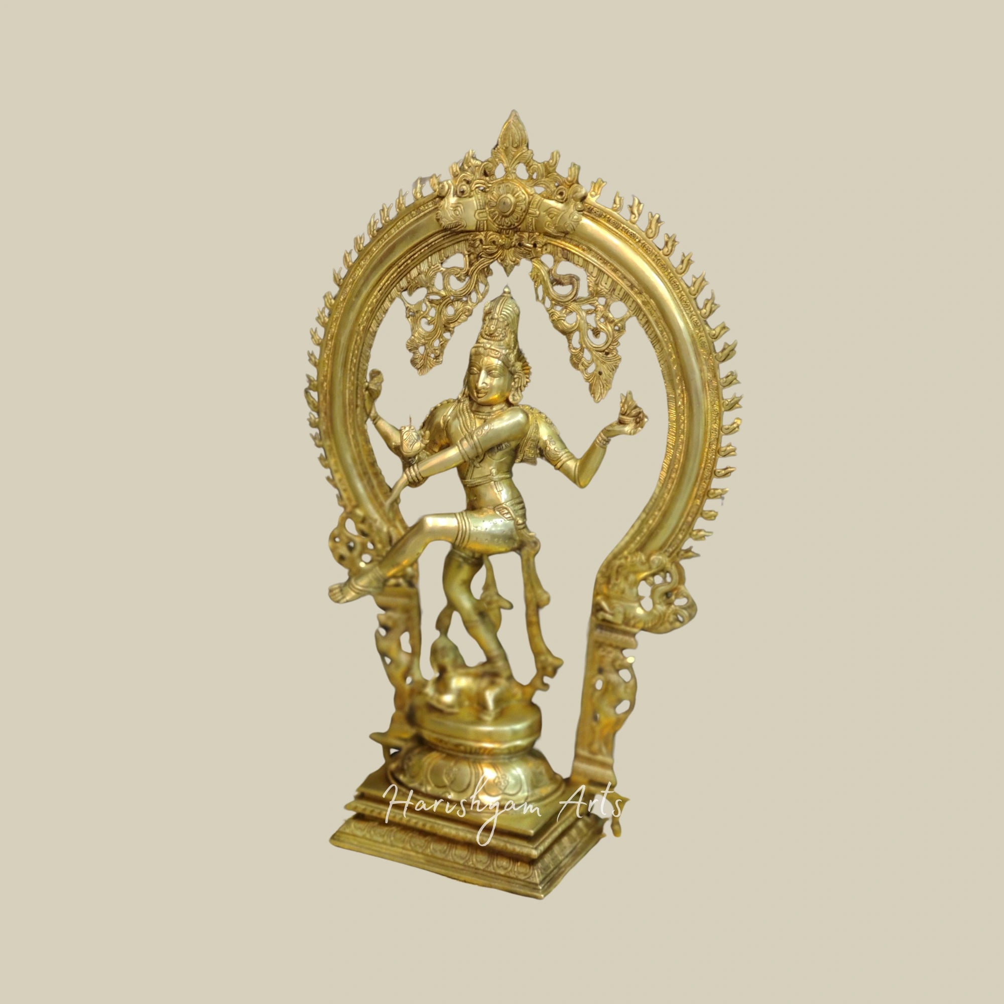 26" Captivating Brass Nataraja Sculpture for Spiritual Spaces