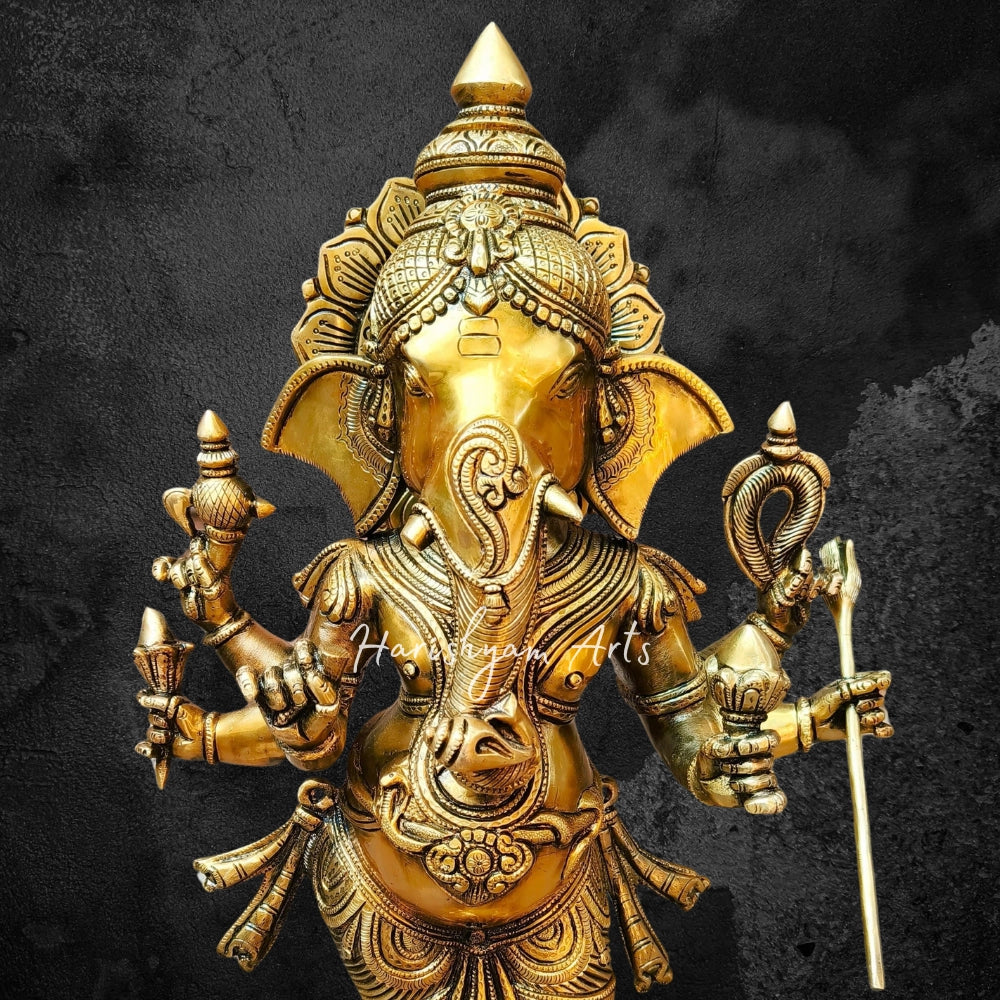 26" Six Hand Ganesha Ganesh murti Brass Idol