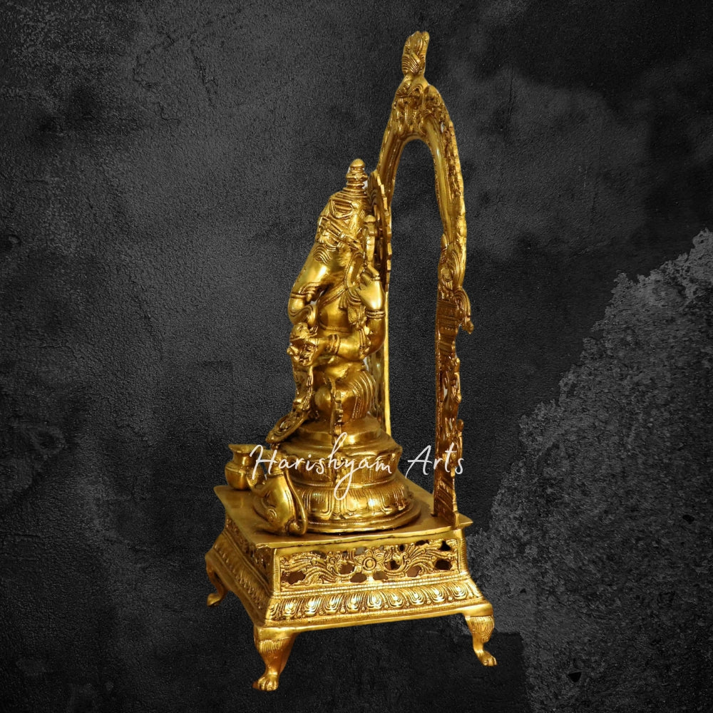 27" Brass Ganesh Statue