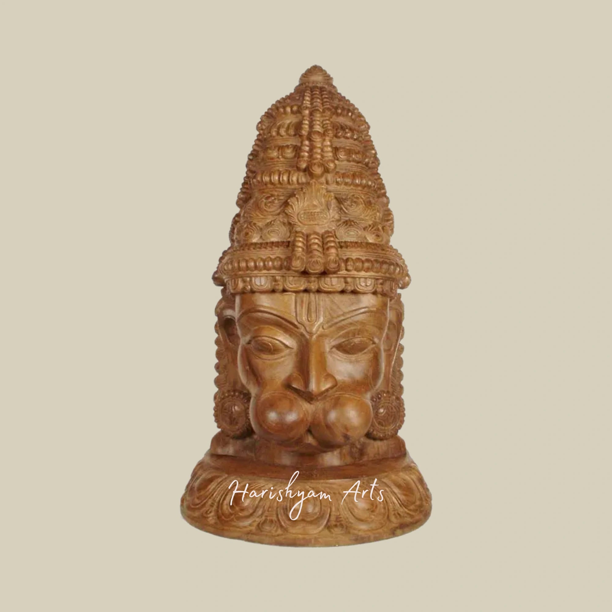 27" Handcrafted Wooden Hanuman Statue