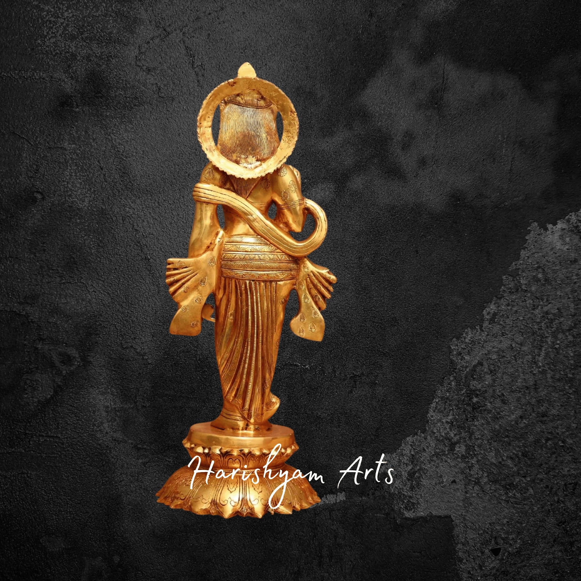 27" Large Brass Radha Krishna Idol for Grand Temple Settings
