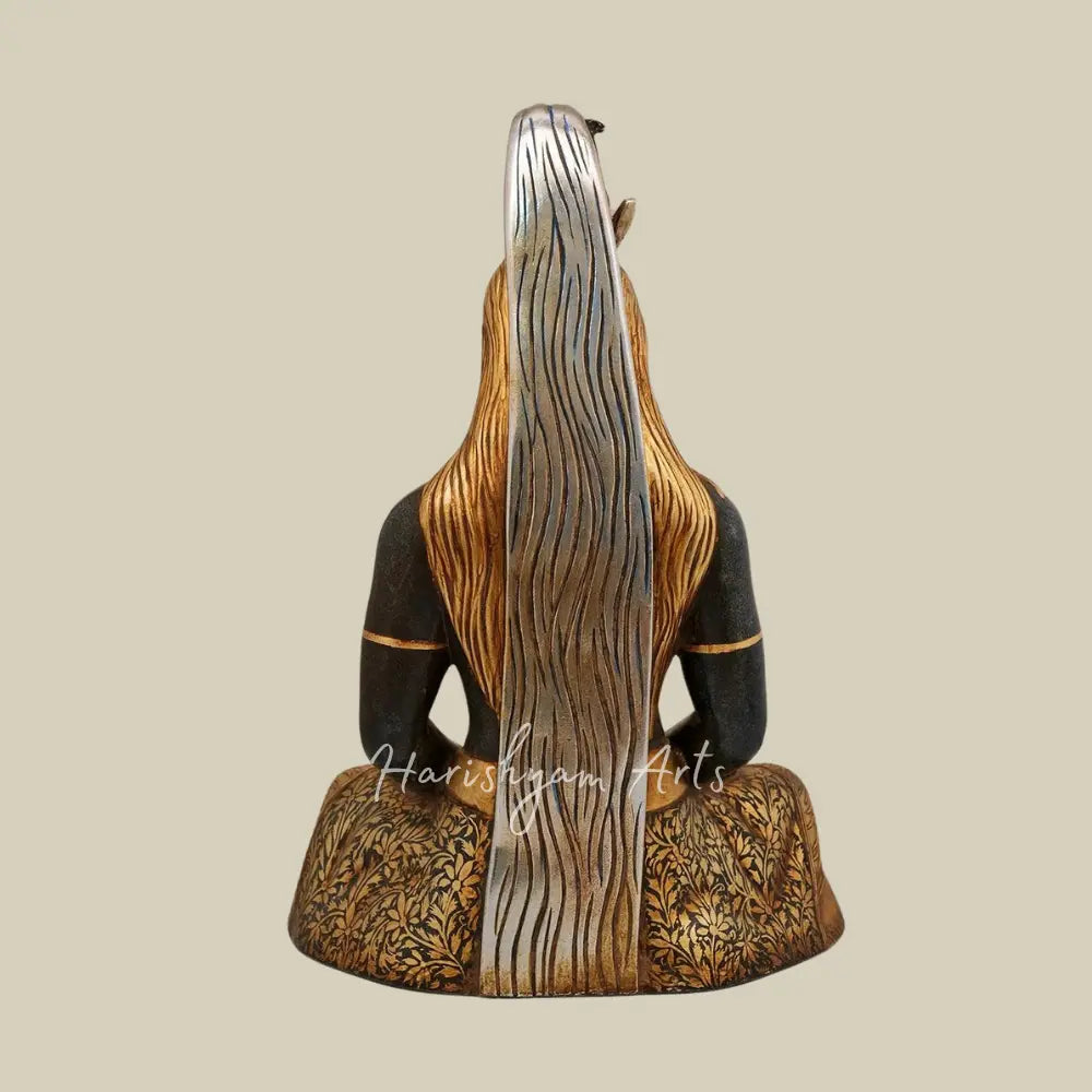 27" Black Marble Shiva Statue