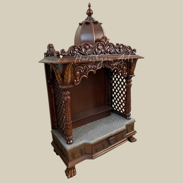 Handcarved Teak Wood Temple 27