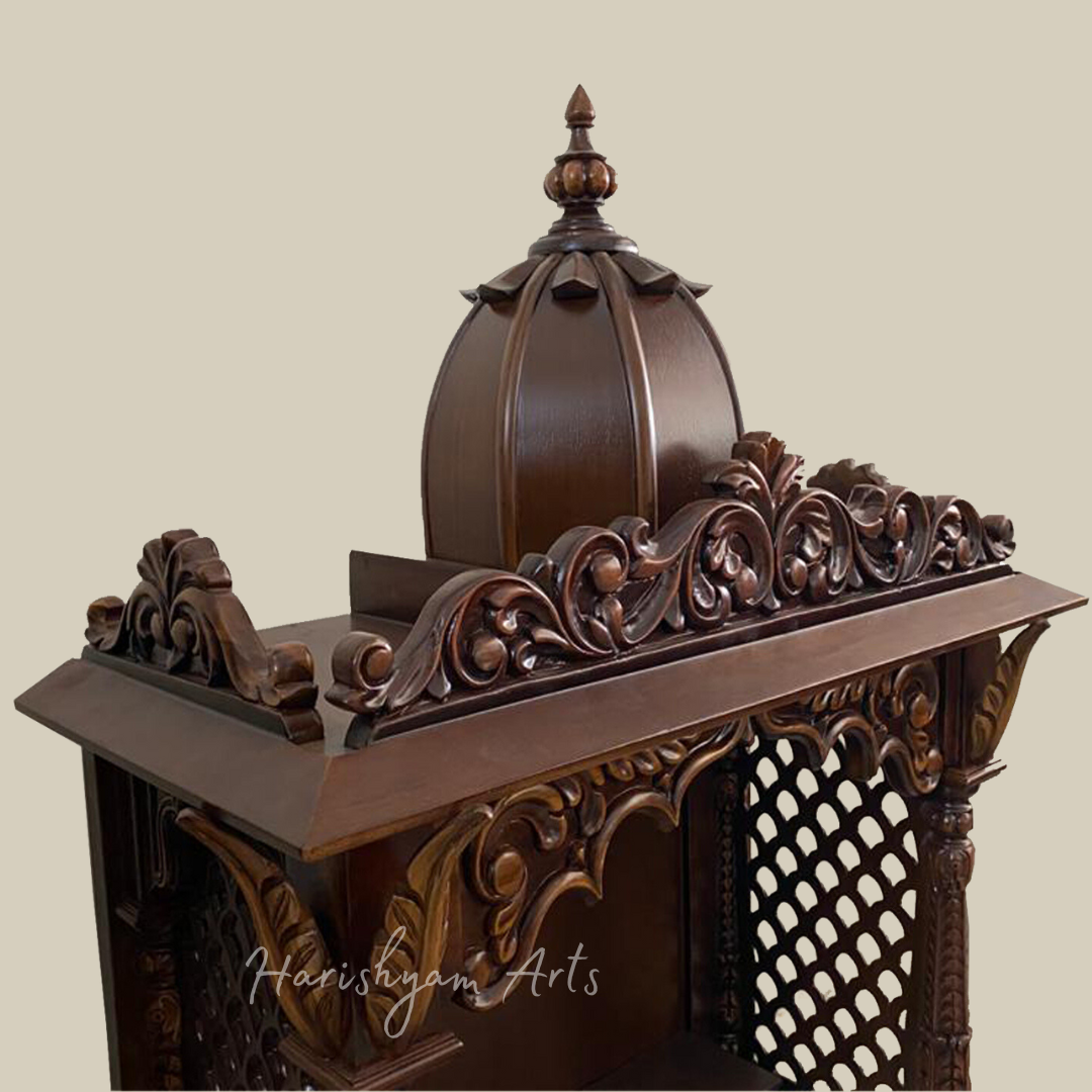 Handcarved Teak Wood Temple 27" Inches