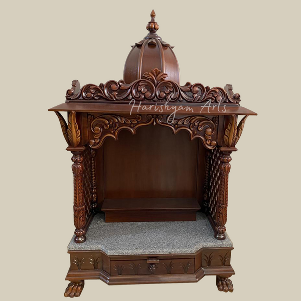 Handcarved Teak Wood Temple 27