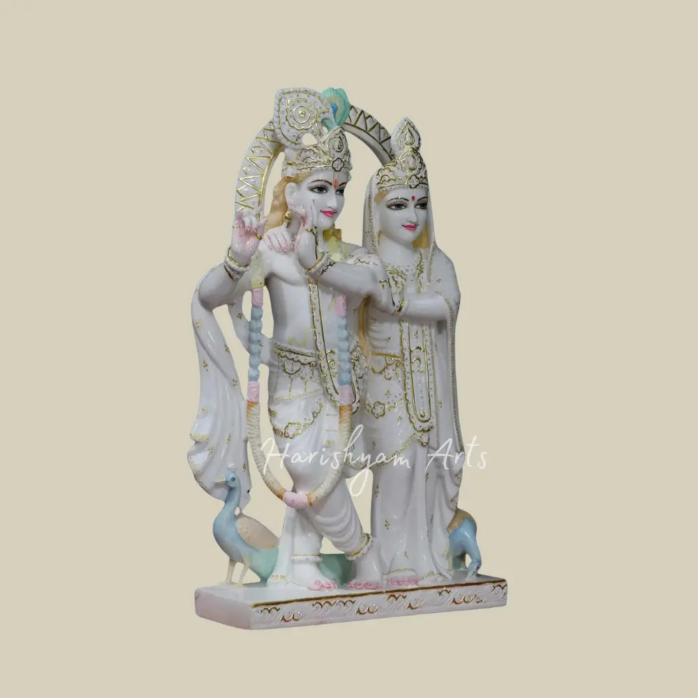 27" Radha Krishna beautiful marble statue