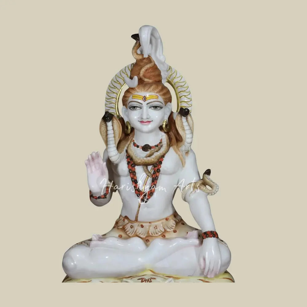 27" Shiv Ji Moorti in Makrana Marble