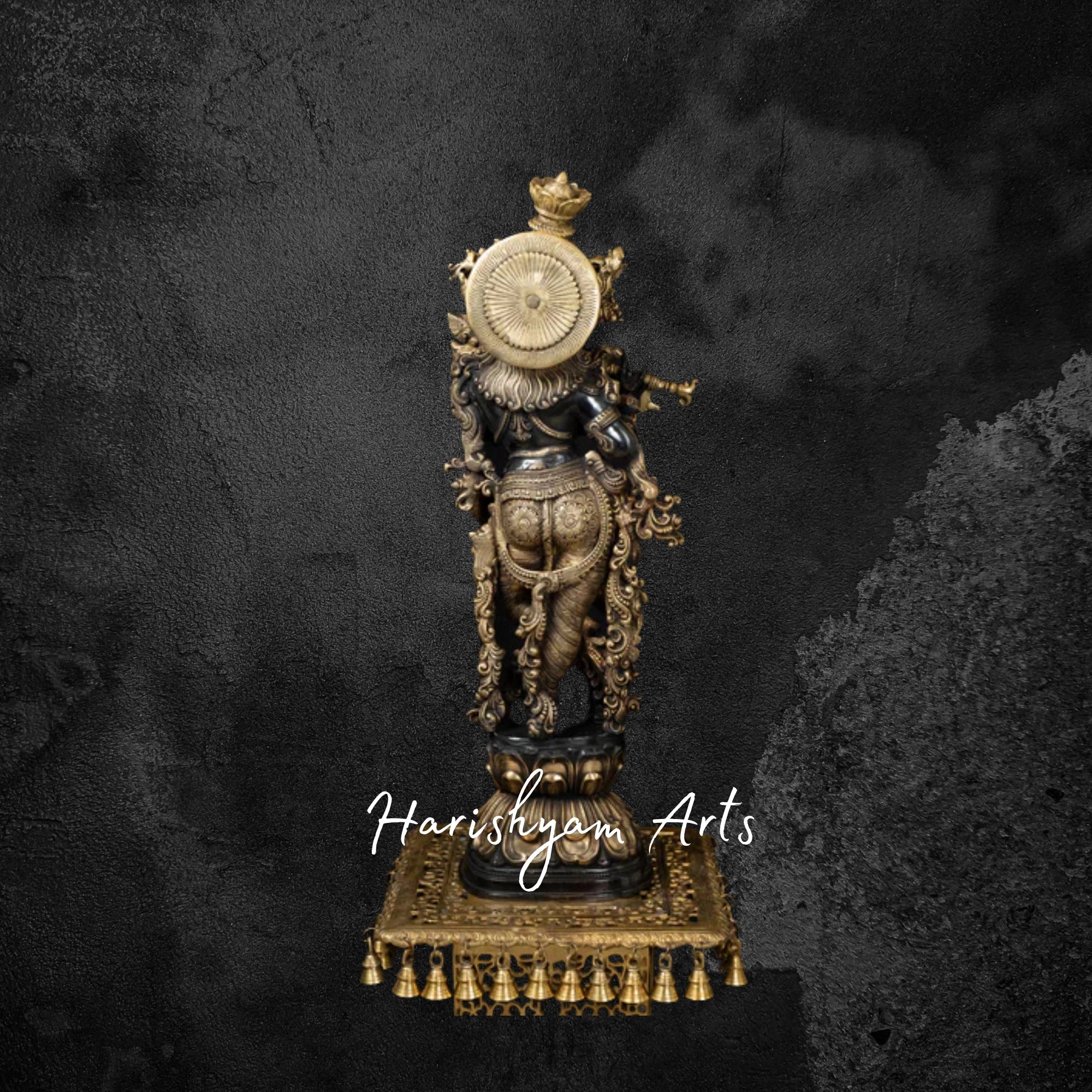 29" Black Brass Shyam Krishna Murti