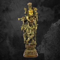 Venugopala Brass Statue 29"