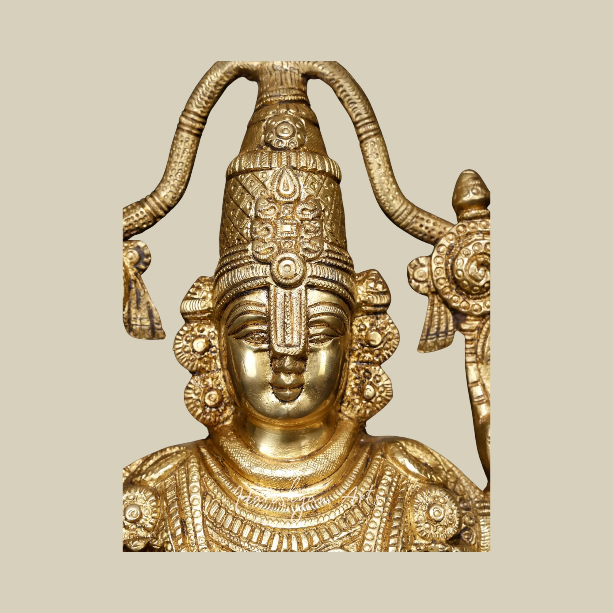 29" Brass Tirupati Balaji with Garuda and Hanuman Statue for Pooja Rooms