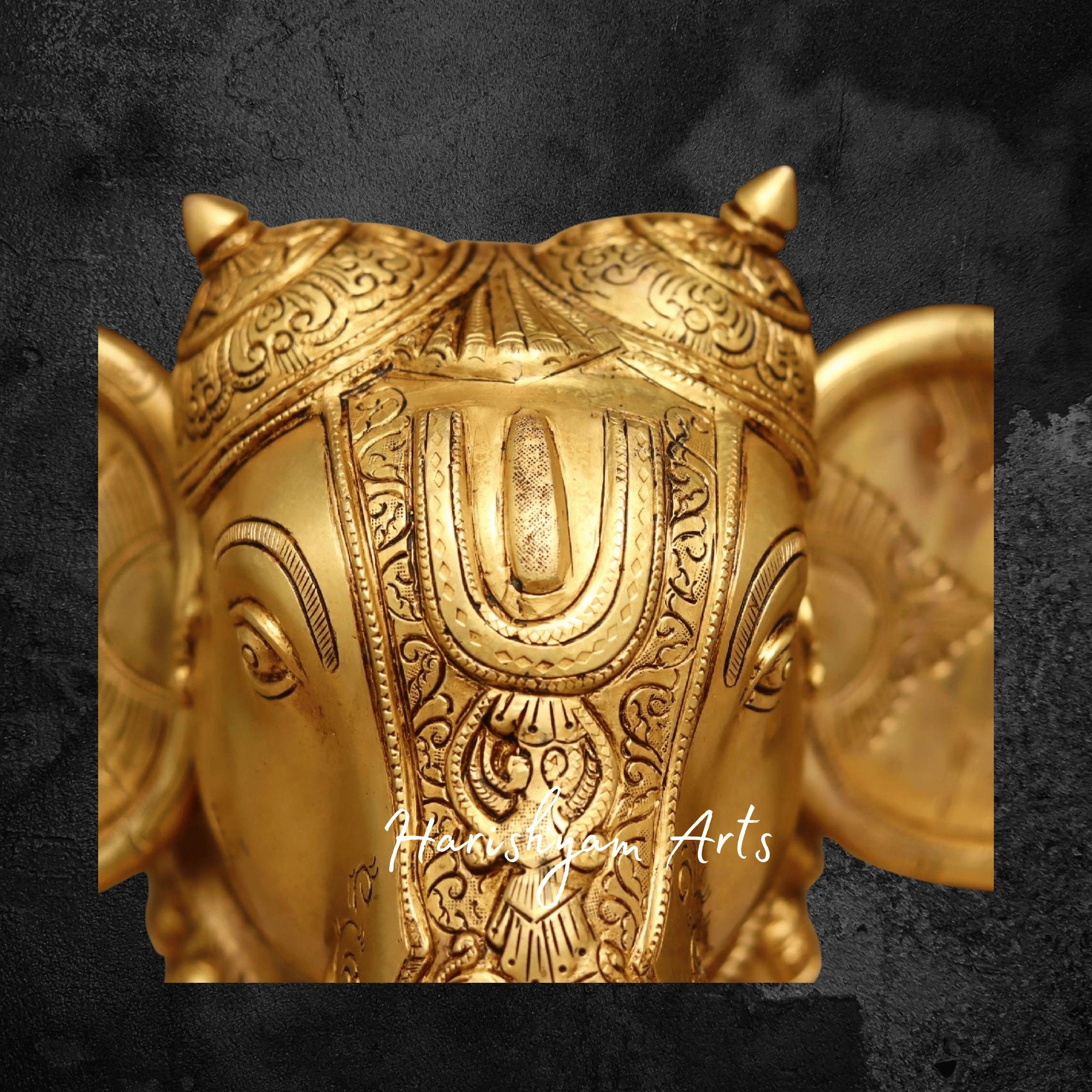 29" Regal Brass Elephant Showpiece for Living Room