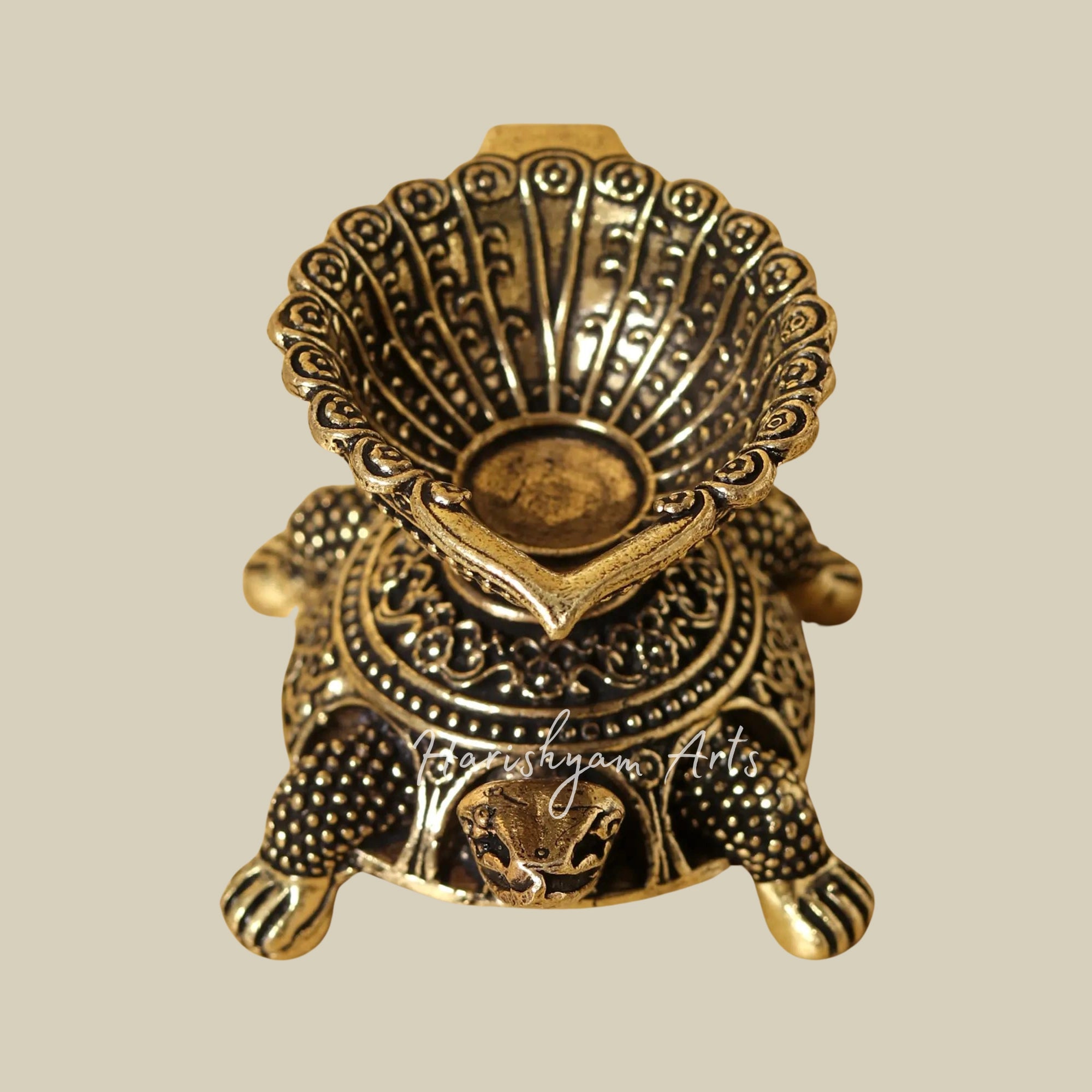 2" Small Brass Turtle Vastu Diya