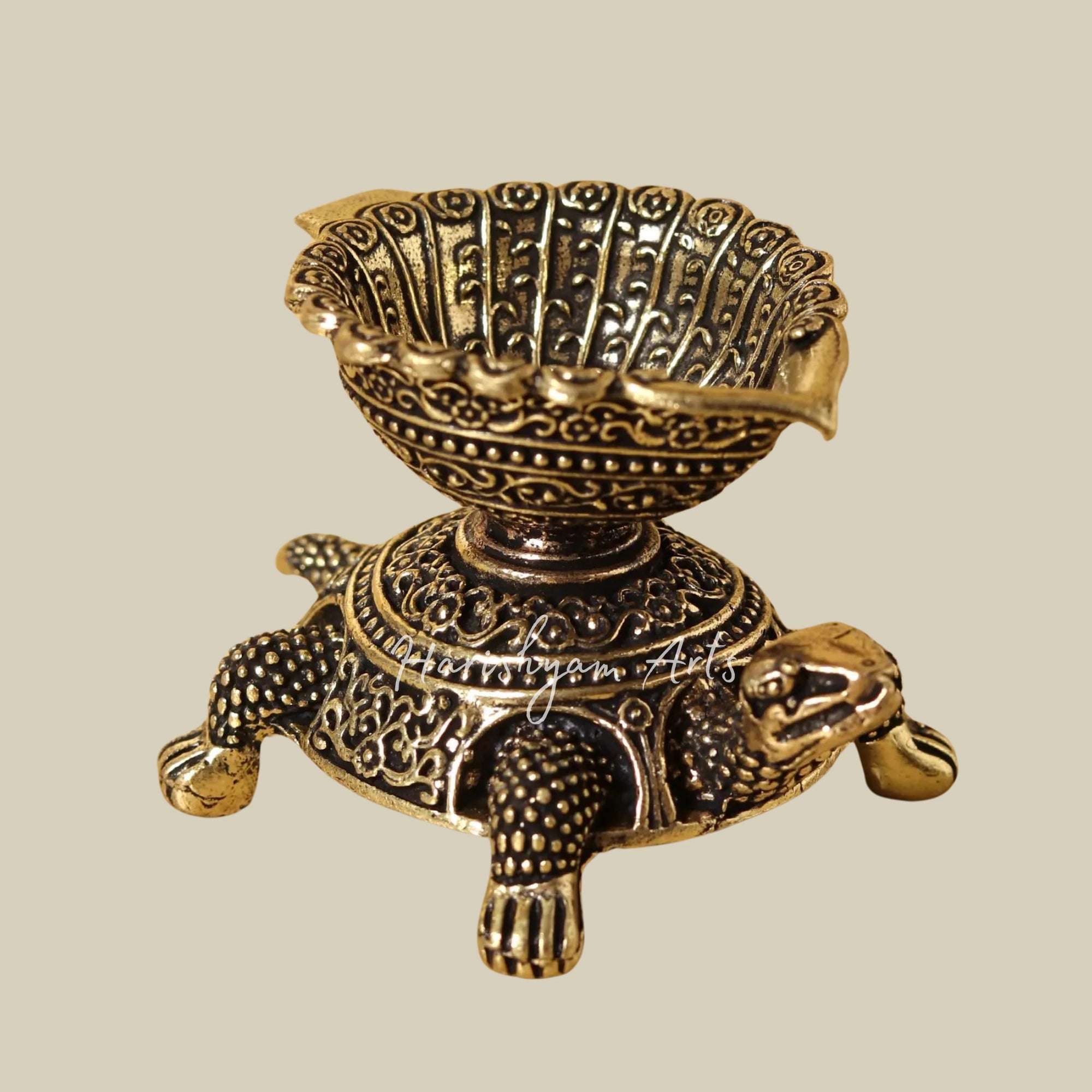 2" Small Brass Turtle Vastu Diya3