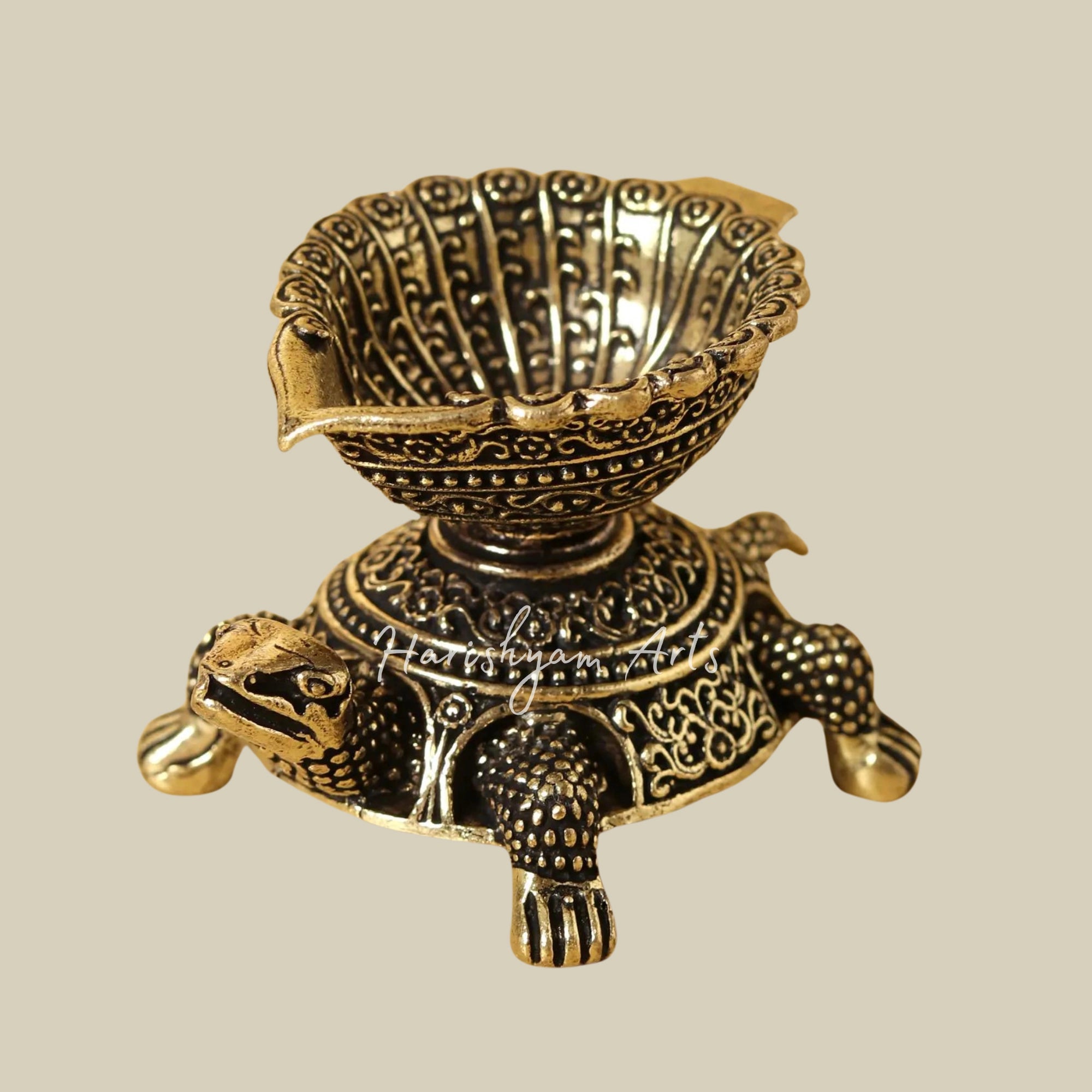 2" Small Brass Turtle Vastu Diya4