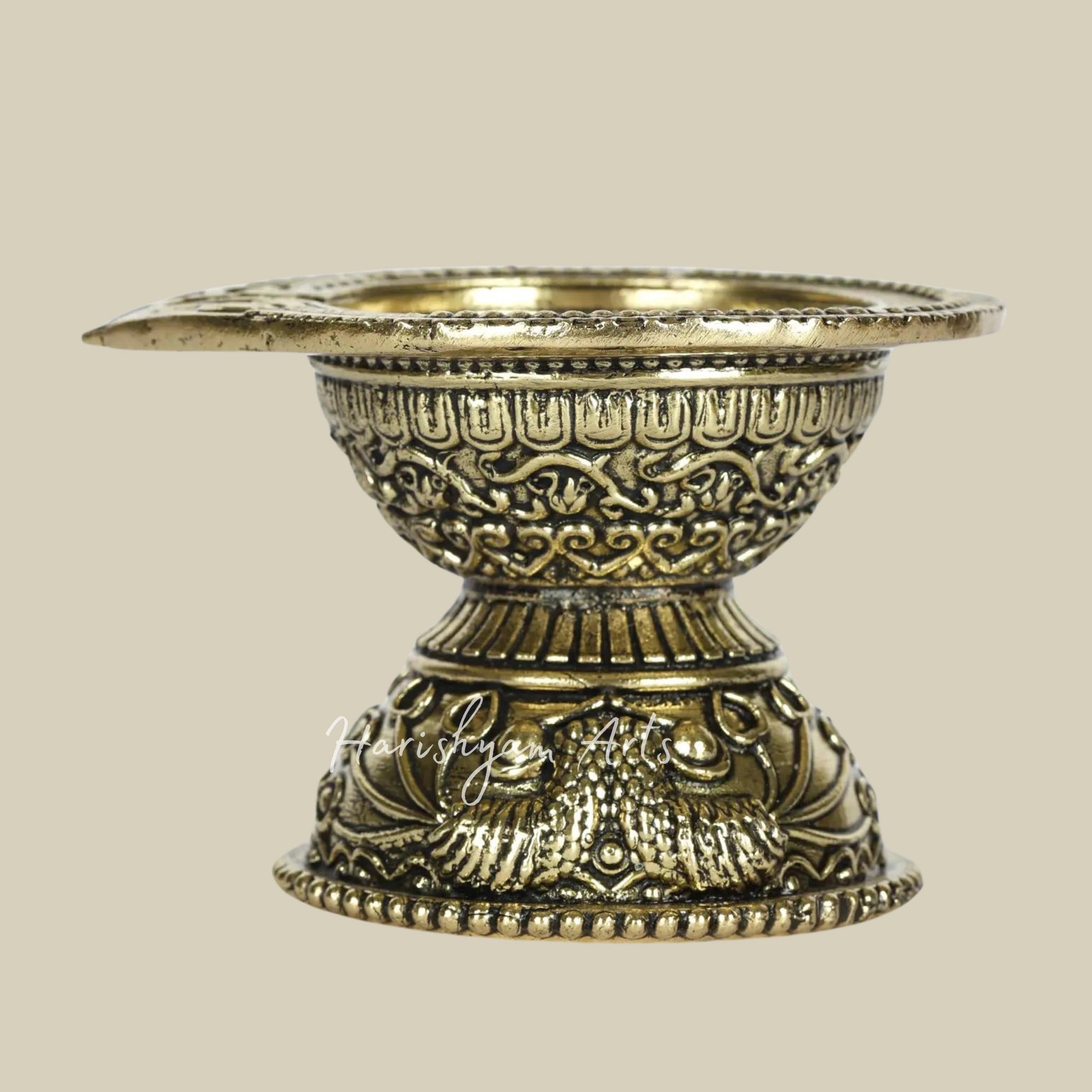 2" Small Designer Brass Diya1