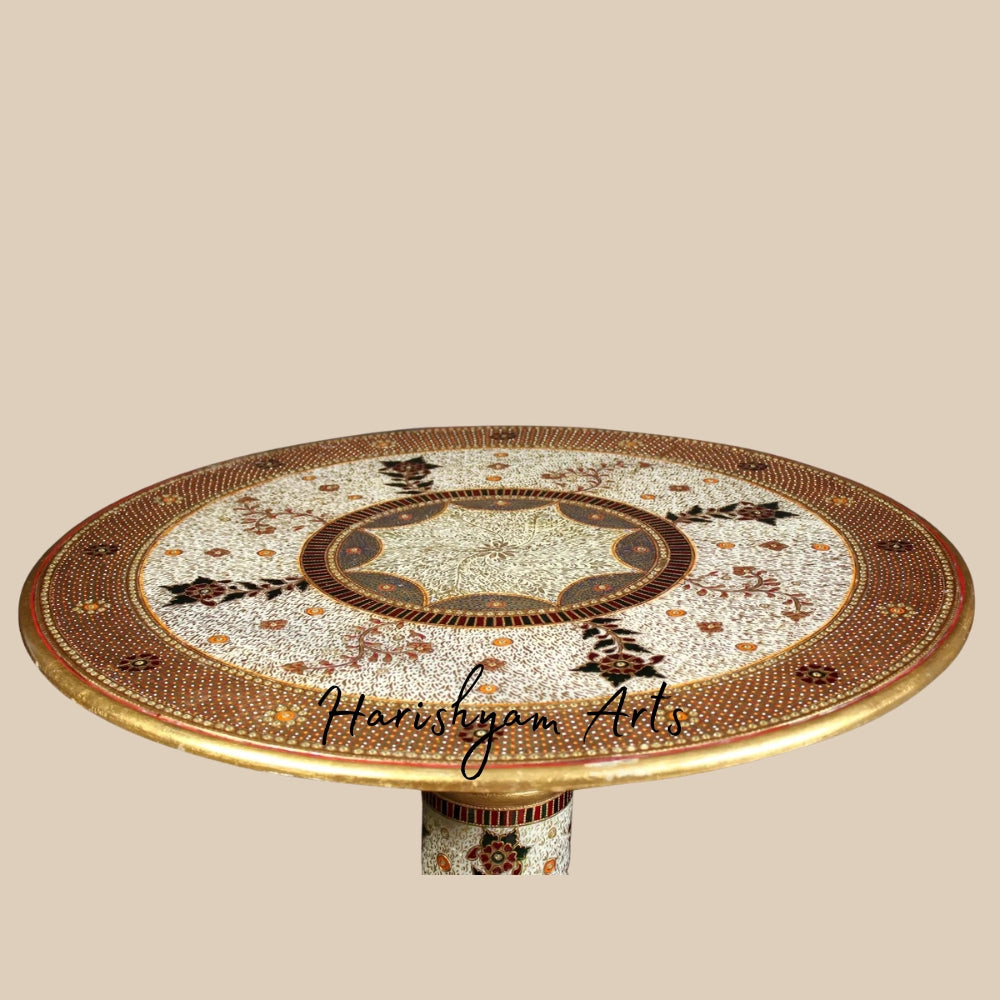 30" Royal Look Marble Table with Inlay Work