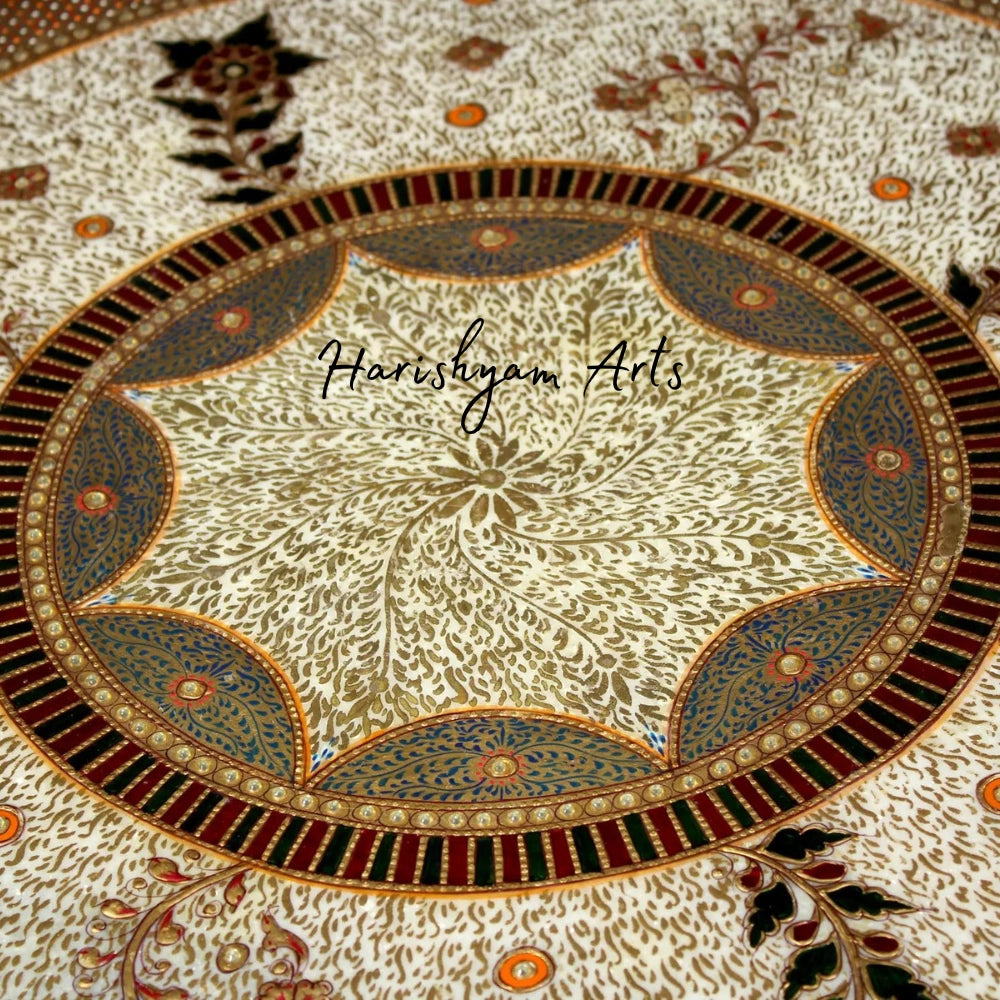 30" Royal Look Marble Table with Inlay Work