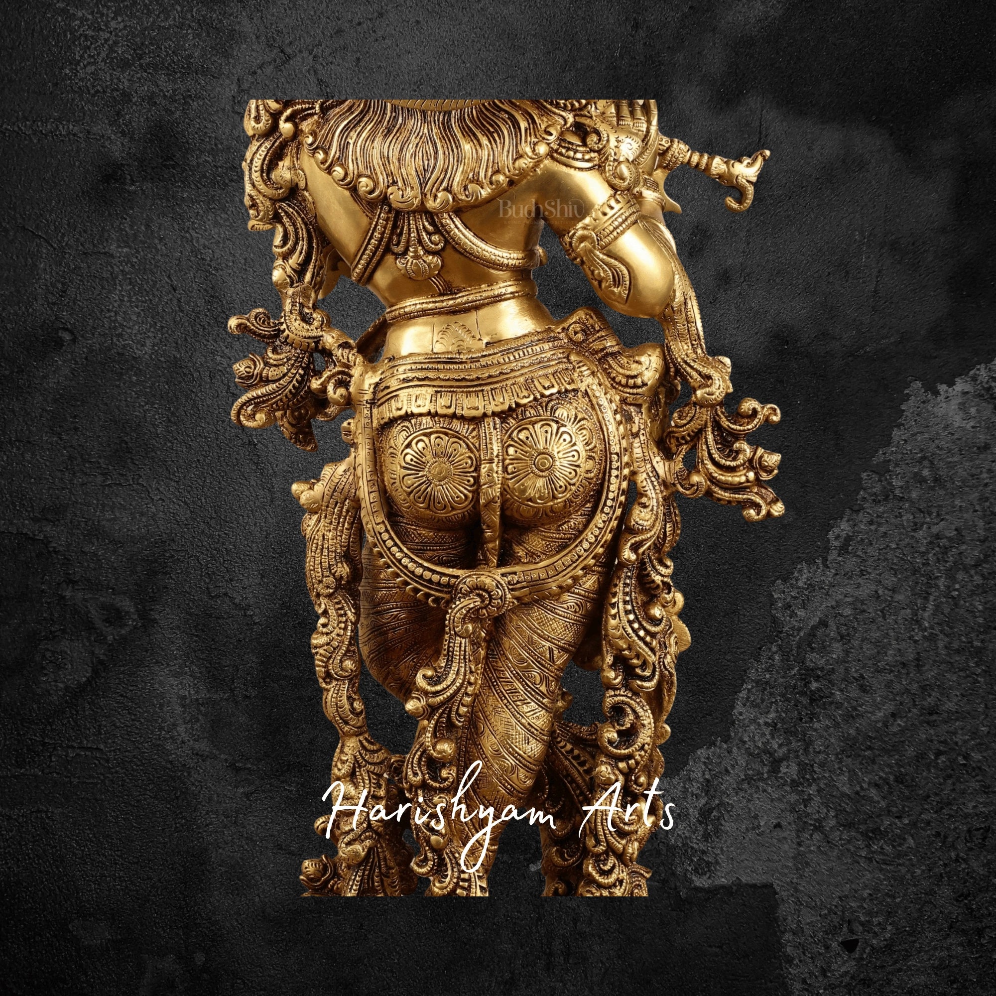 30" Divine Superfine Brass Radha Krishna Statue for Pooja Space