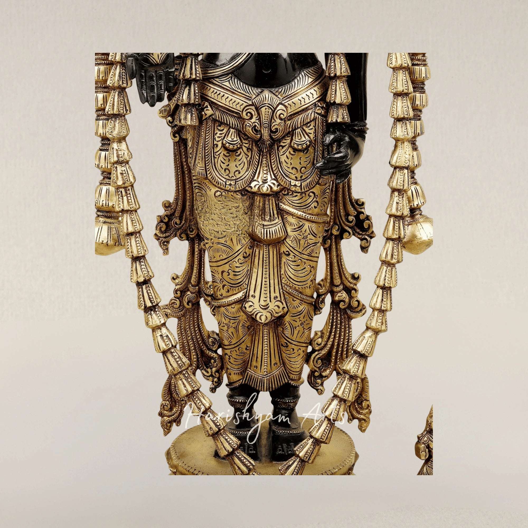 30" Royal Dashavatara Form of Lord Vishnu Handcrafted Bronze Murti