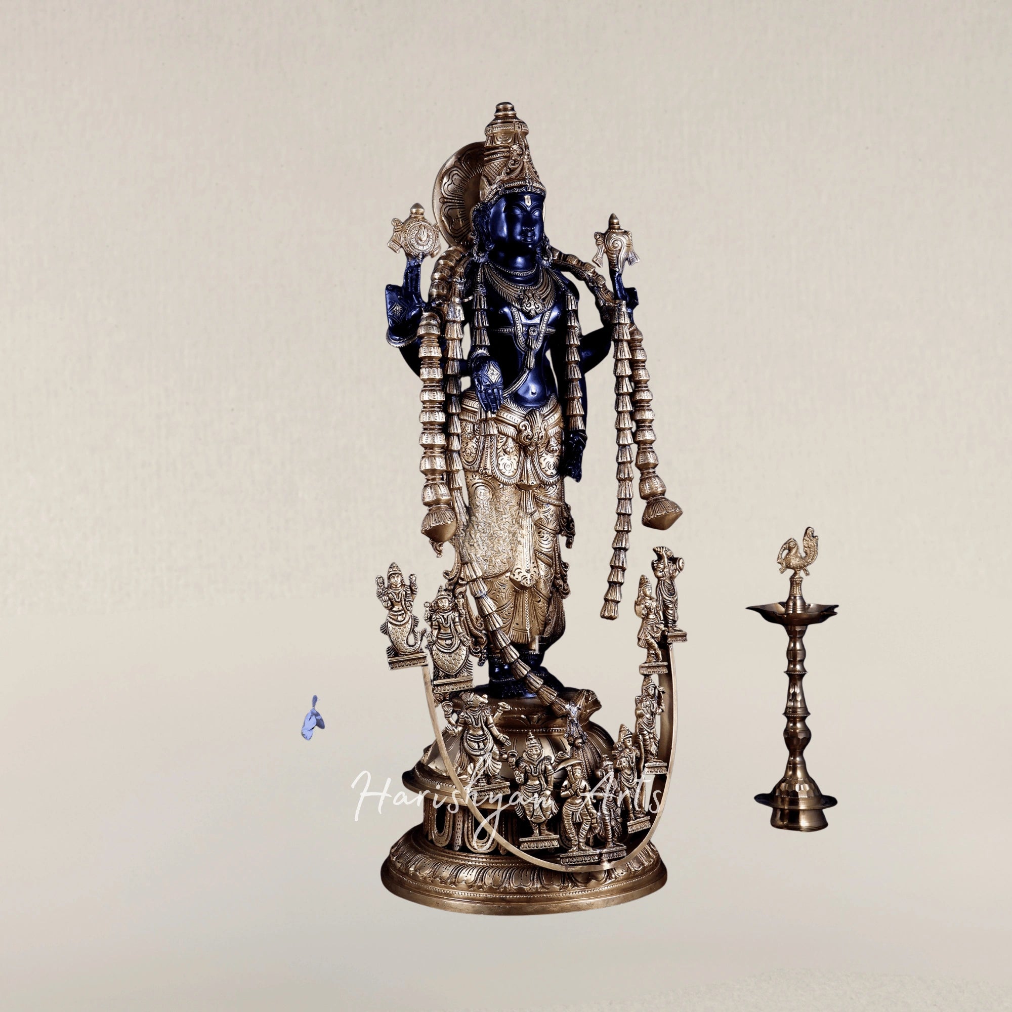 30" Sacred Tirupati Balaji with Dashavatara Bronze Divine Murti