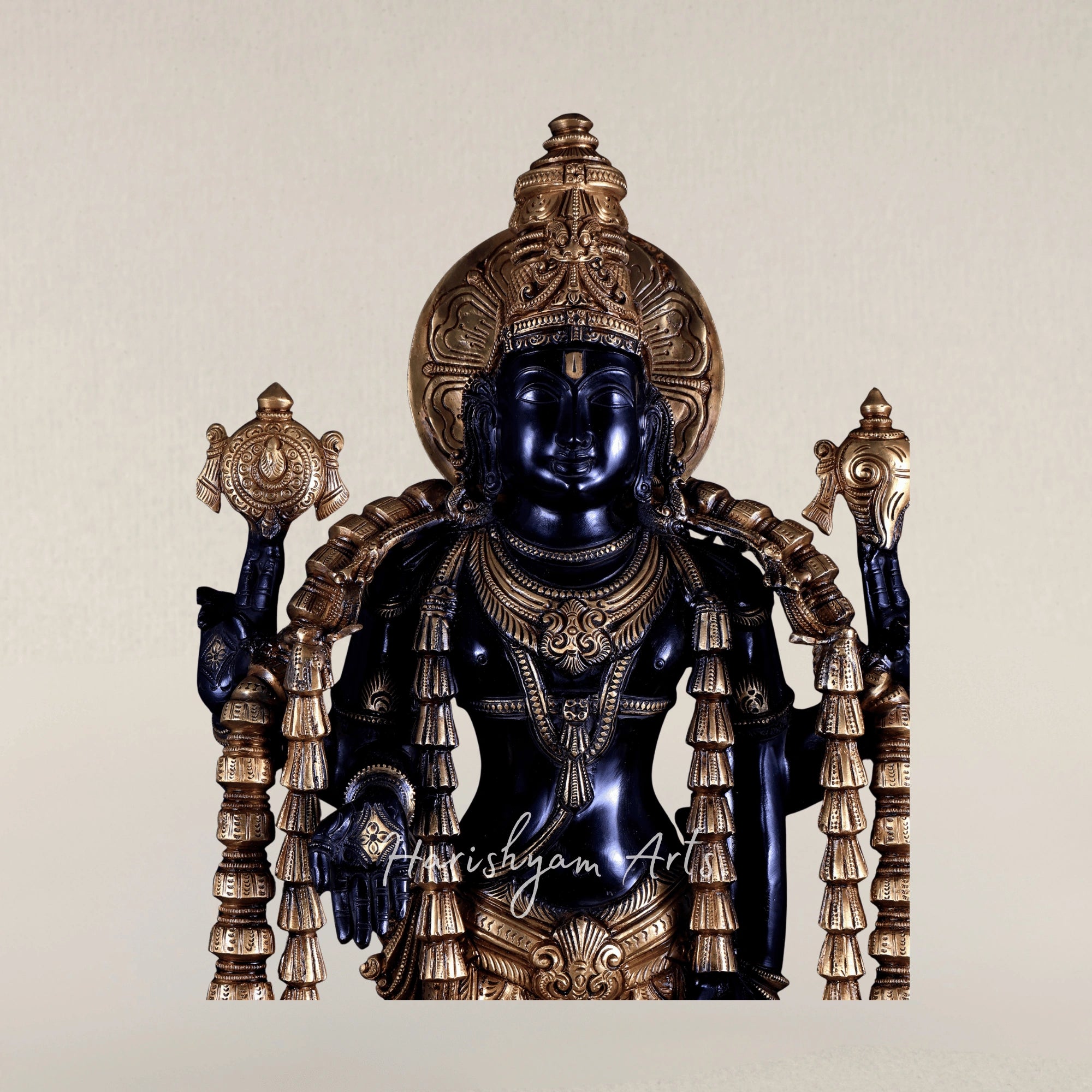 30" Sacred Tirupati Balaji with Dashavatara Bronze Divine Murti