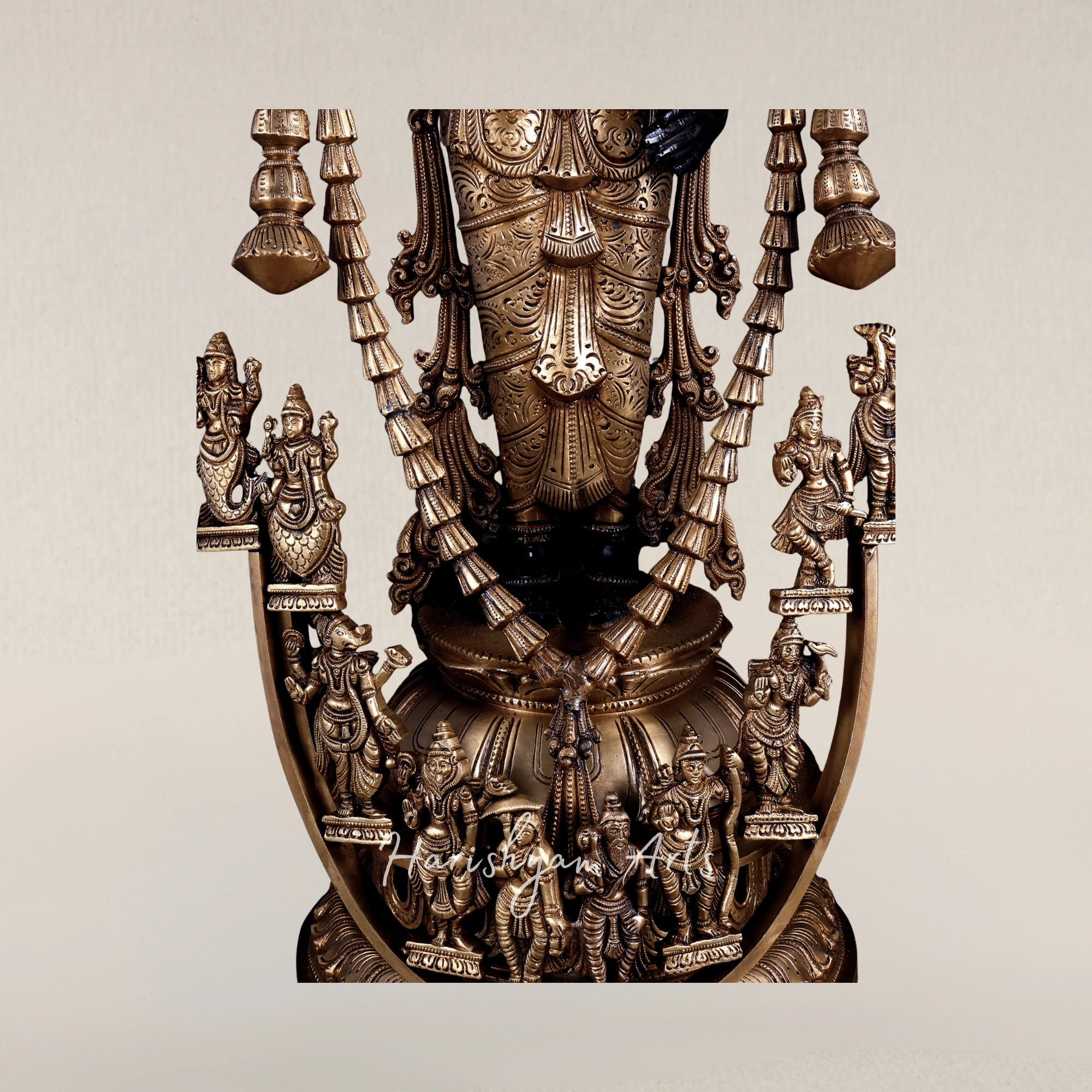 30" Sacred Tirupati Balaji with Dashavatara Bronze Divine Murti