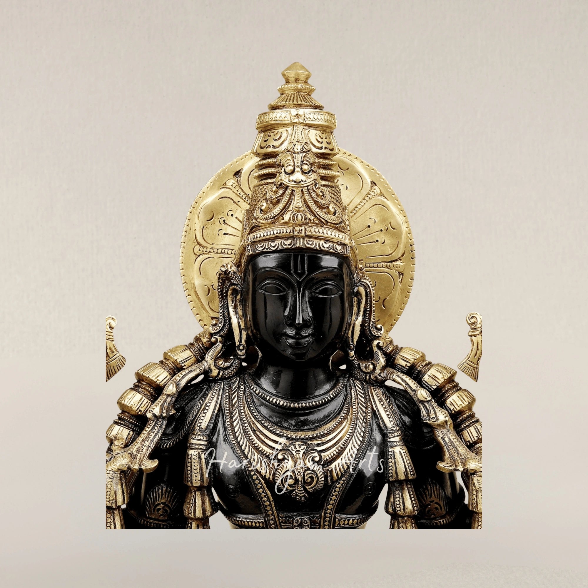30" Tirumala Venkateswara with Dashavatara Bronze Idol in Midnight Black Gloomy Gold Tone