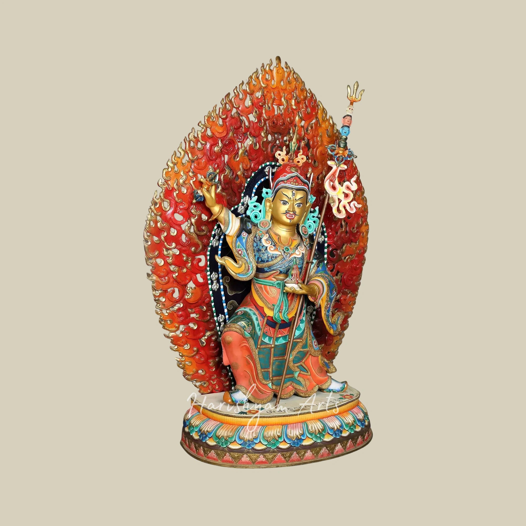 32" Large Superfine Standing Guru Padmasambhava Statue Handcrafted in Nepal