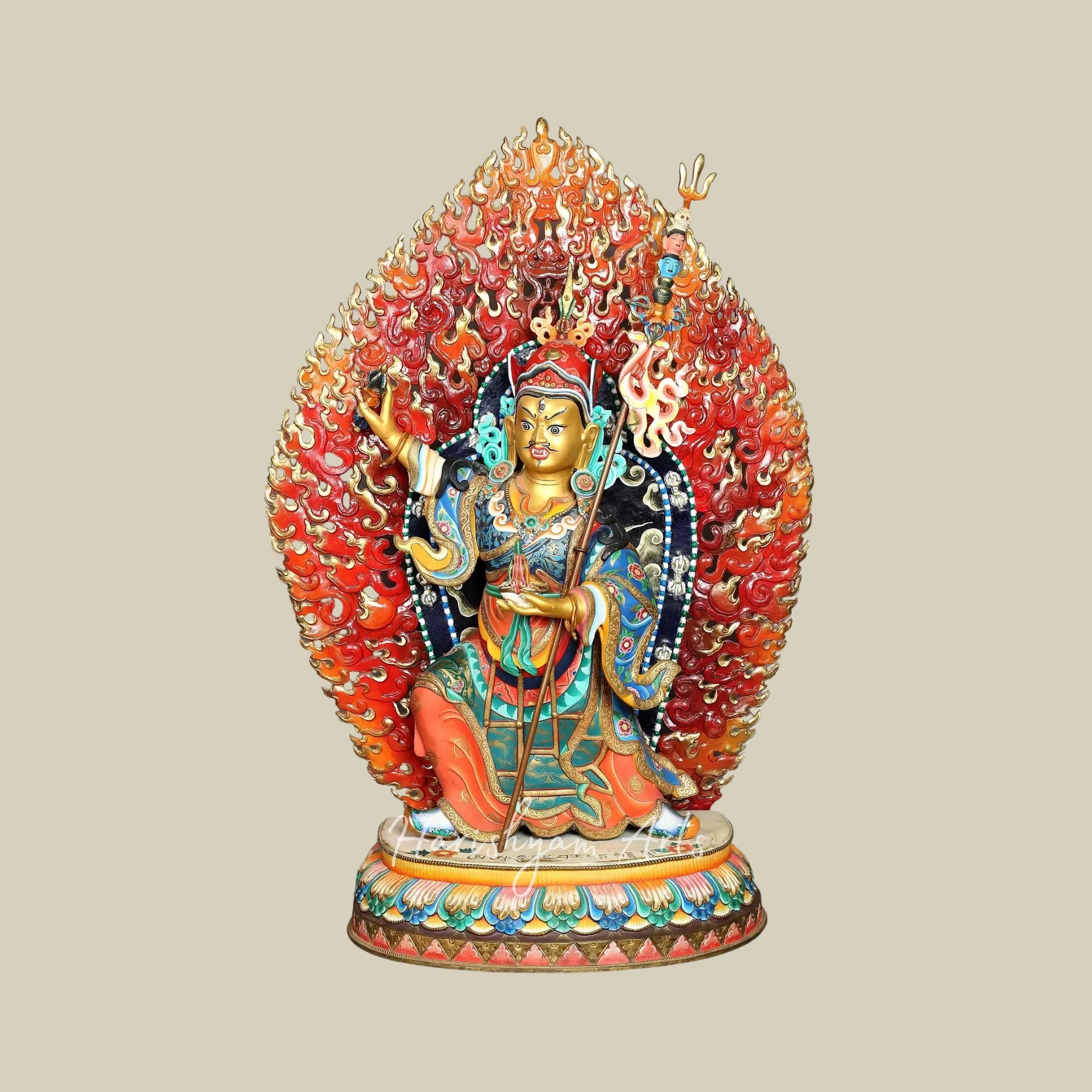 32" Large Superfine Standing Guru Padmasambhava Statue Handcrafted in Nepal