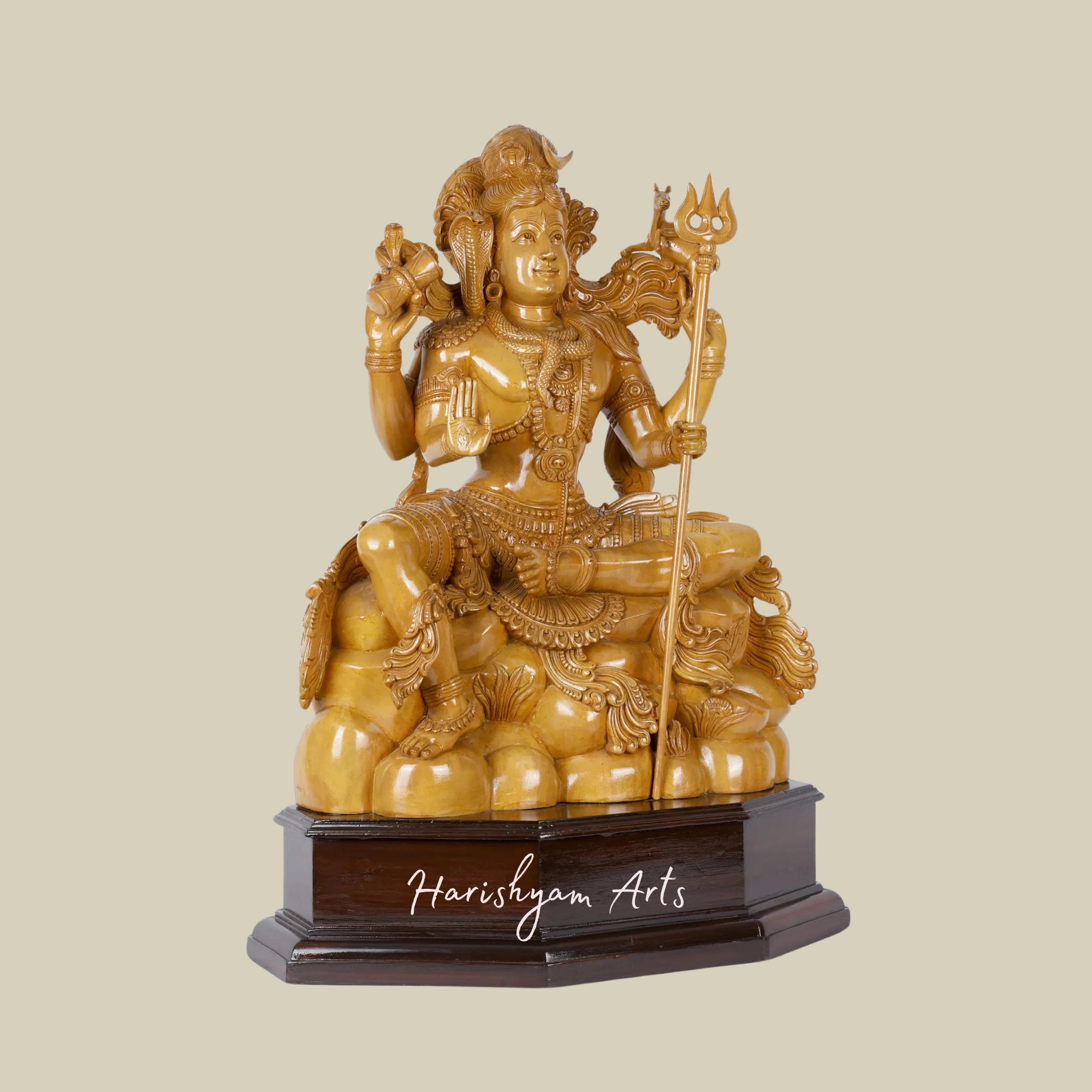 32" Wooden Idol of Lord Shiva4