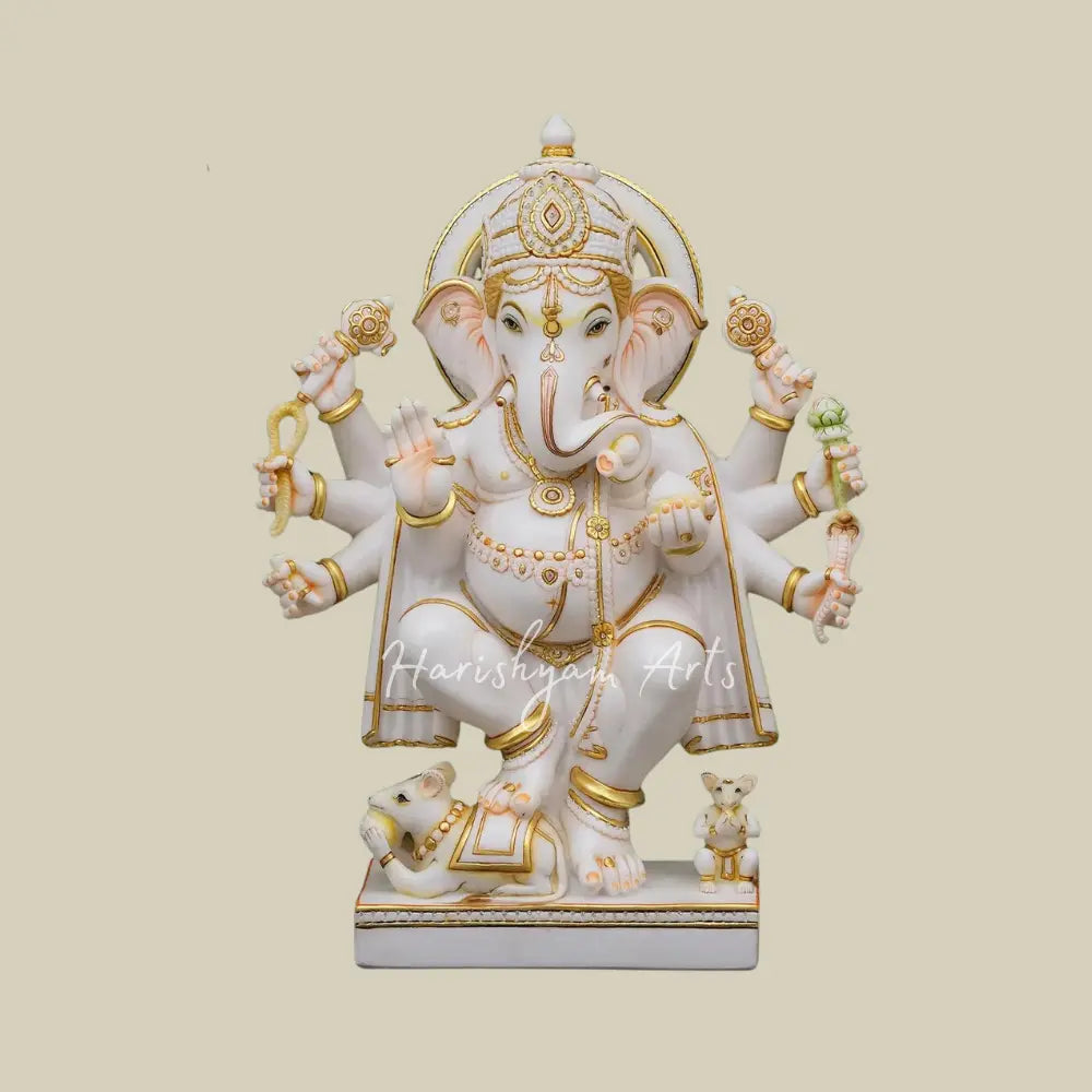 32" Large Standing Ashirwad Ganesha Murti